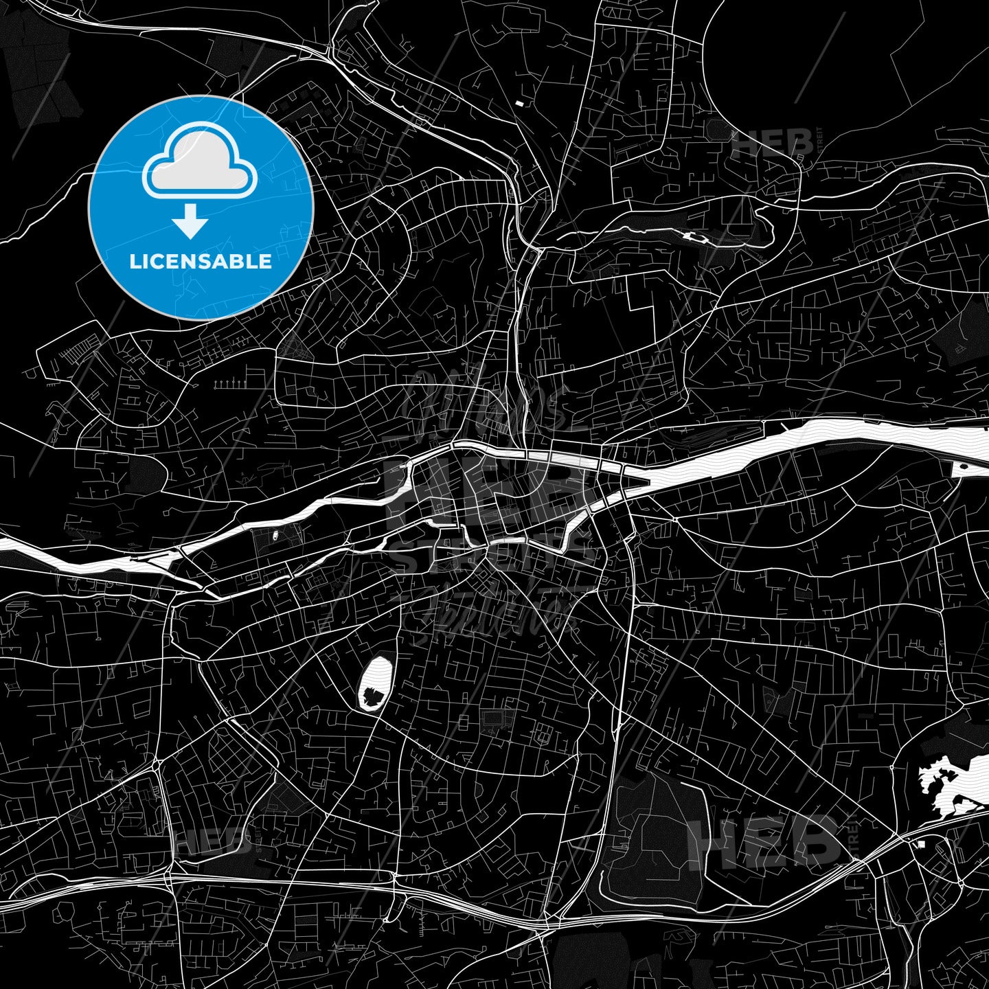Cork, Ireland PDF map