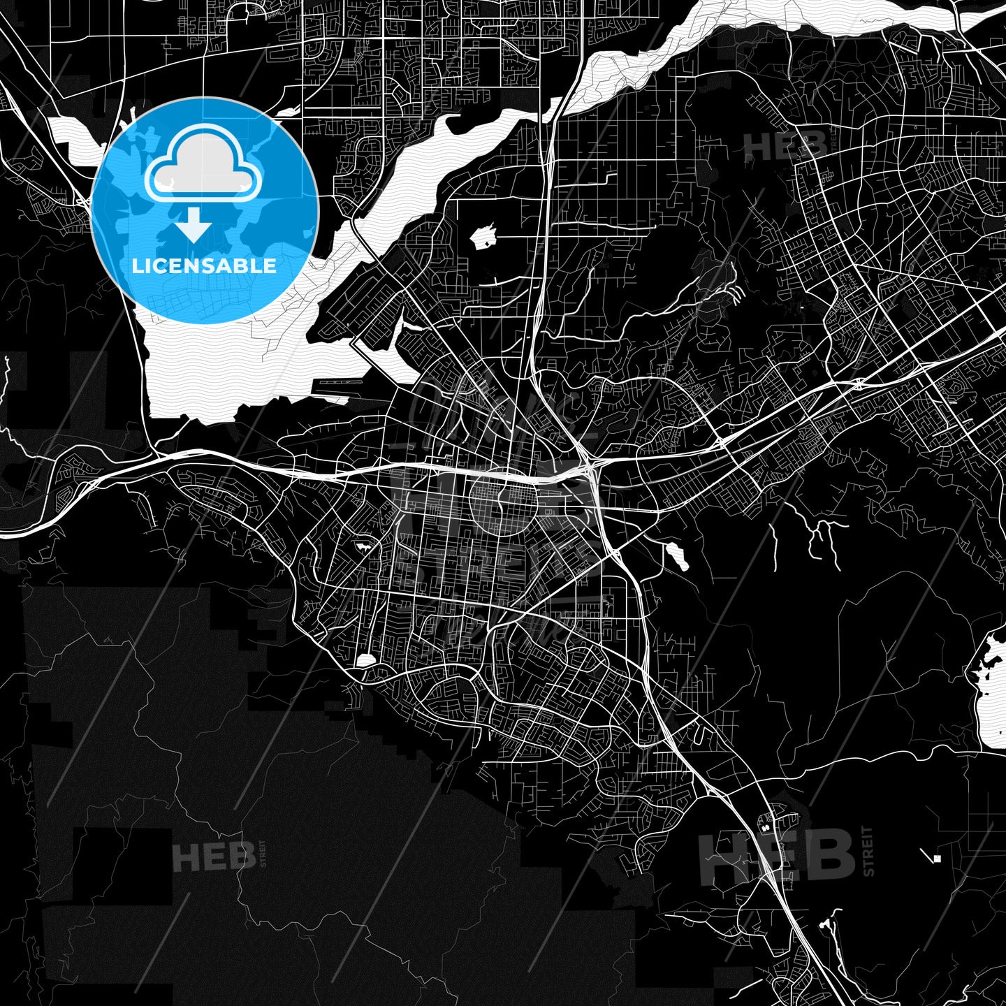 Corona, California, United States, PDF map