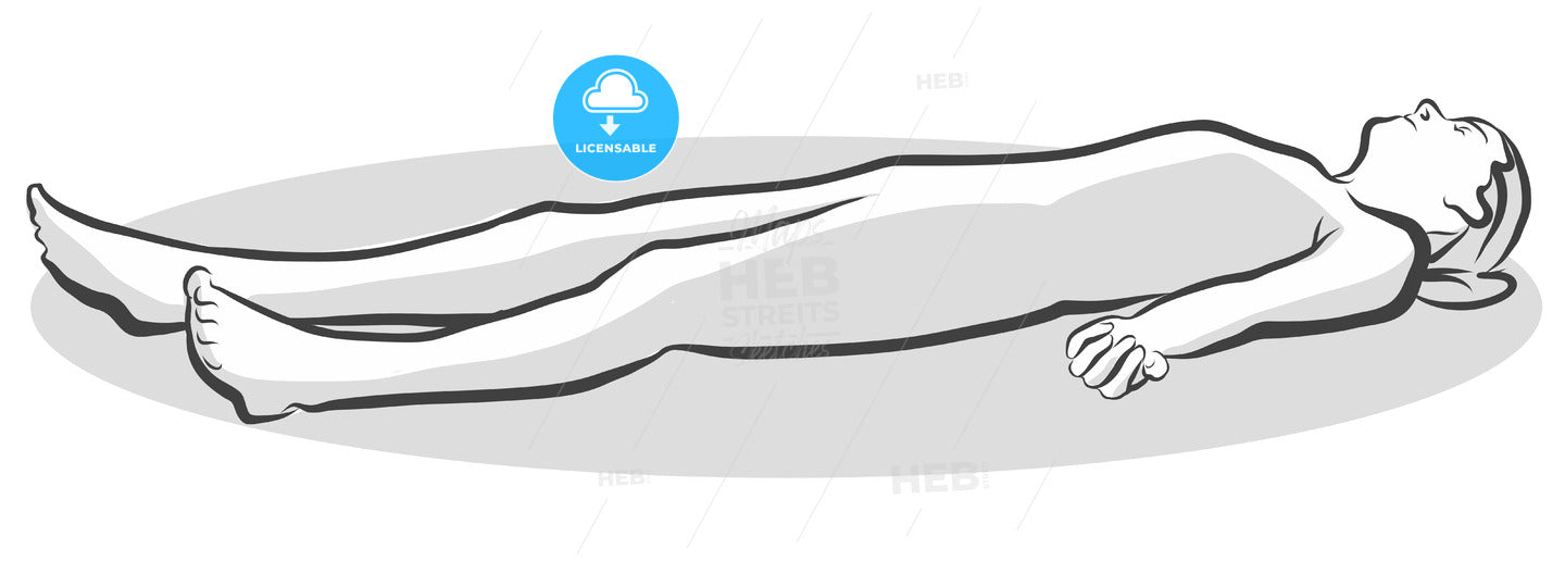 Corpse Savasana Yoga Pose – instant download