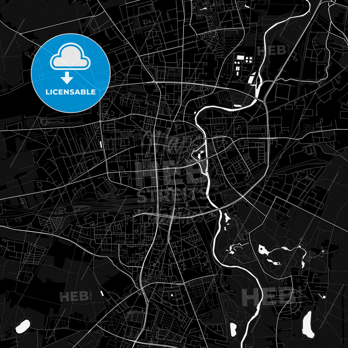 Cottbus, Germany PDF map