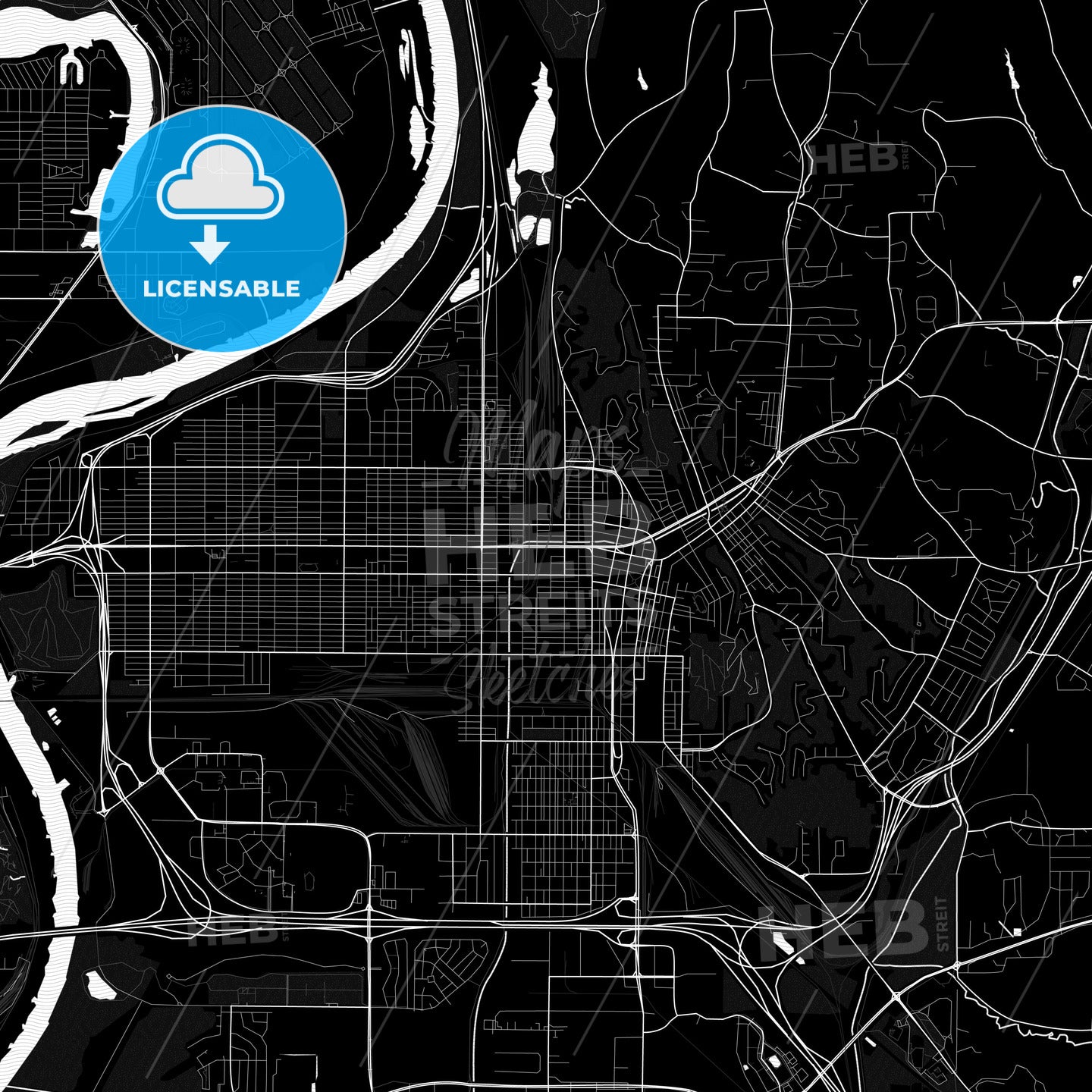 Council Bluffs, Iowa, United States, PDF map