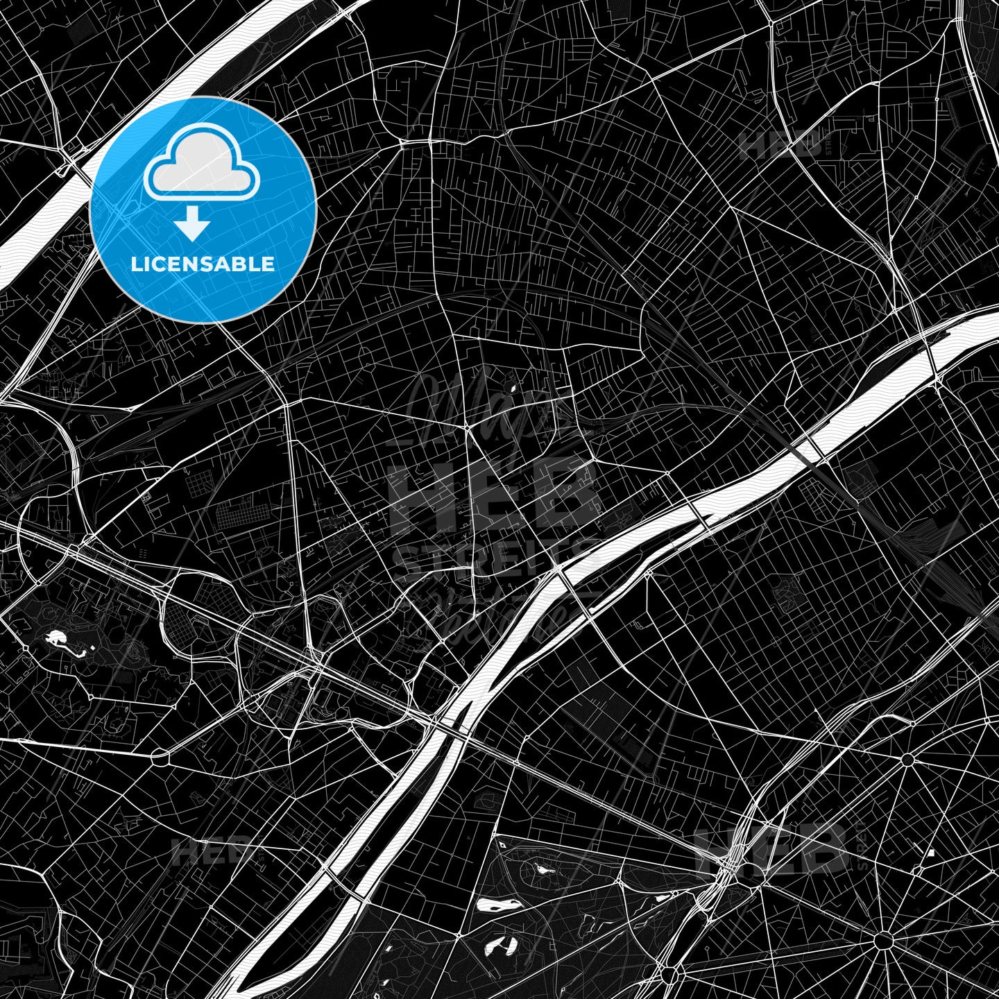 Courbevoie, France PDF map