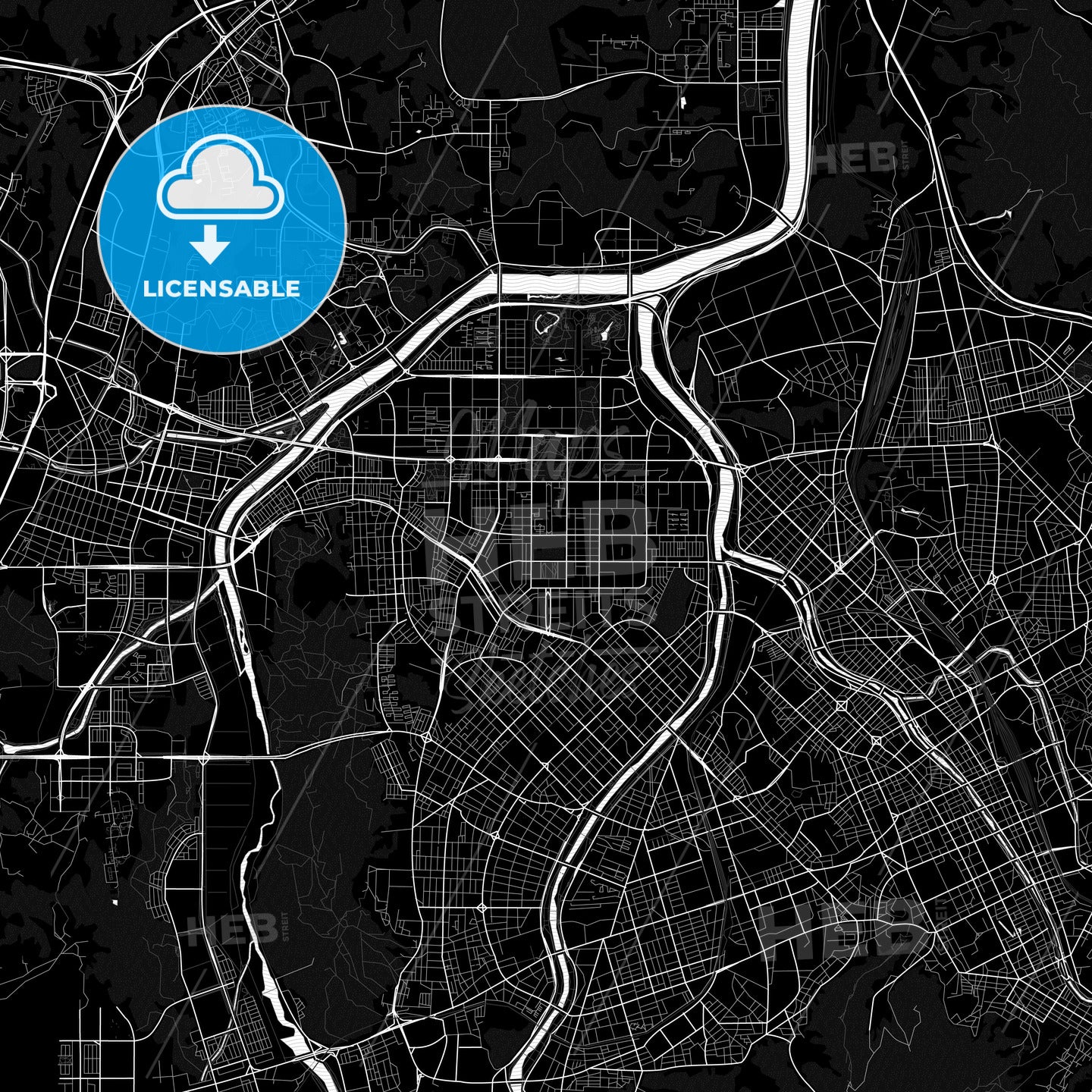 Daejeon, South Korea PDF map