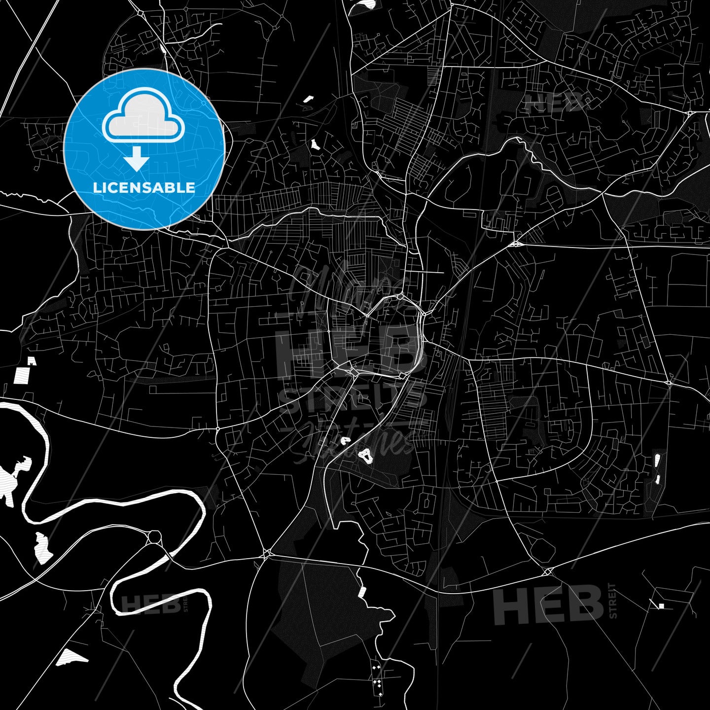 Darlington, England PDF map