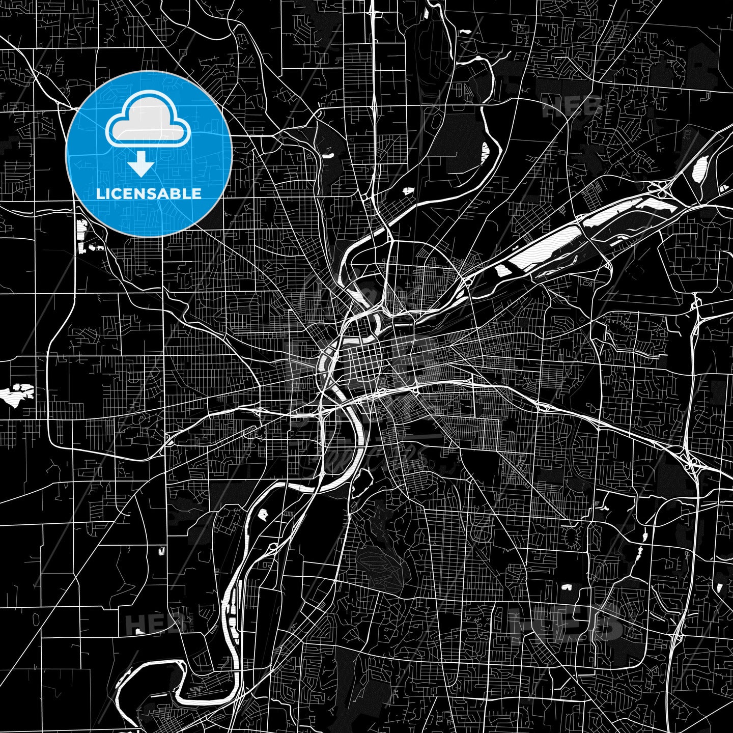 Dayton, Ohio, United States, PDF map