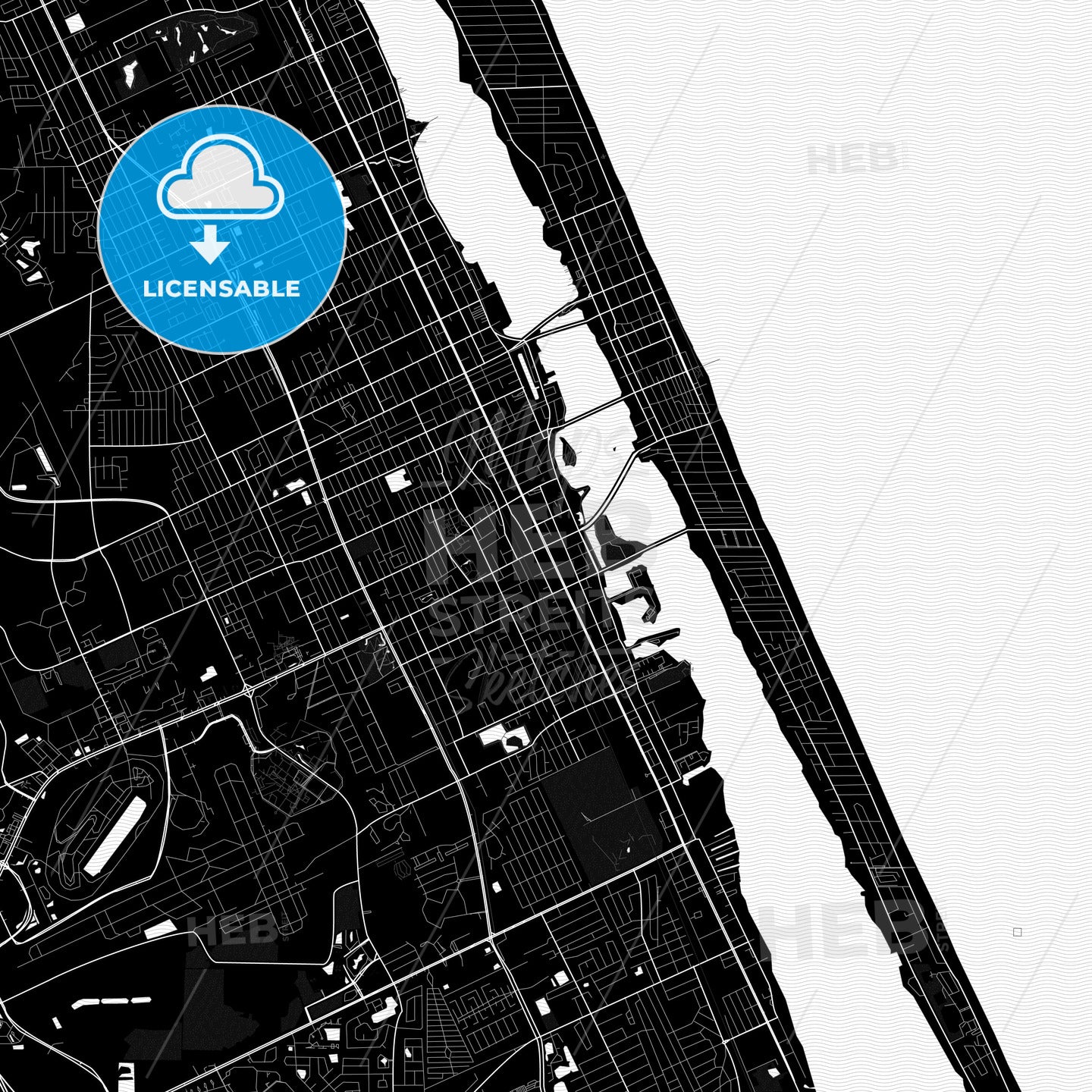 Daytona Beach, Florida, United States, PDF map