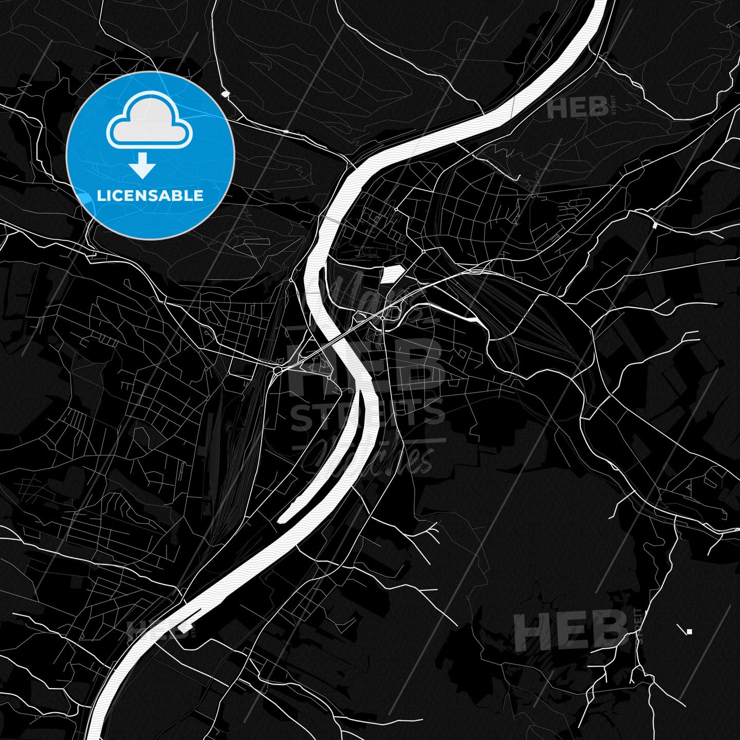 Děčín, Czechia PDF map