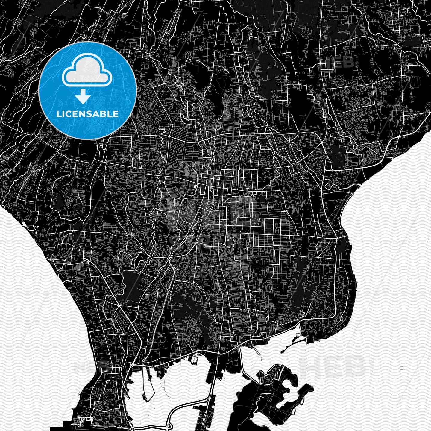 Denpasar, Indonesia PDF map