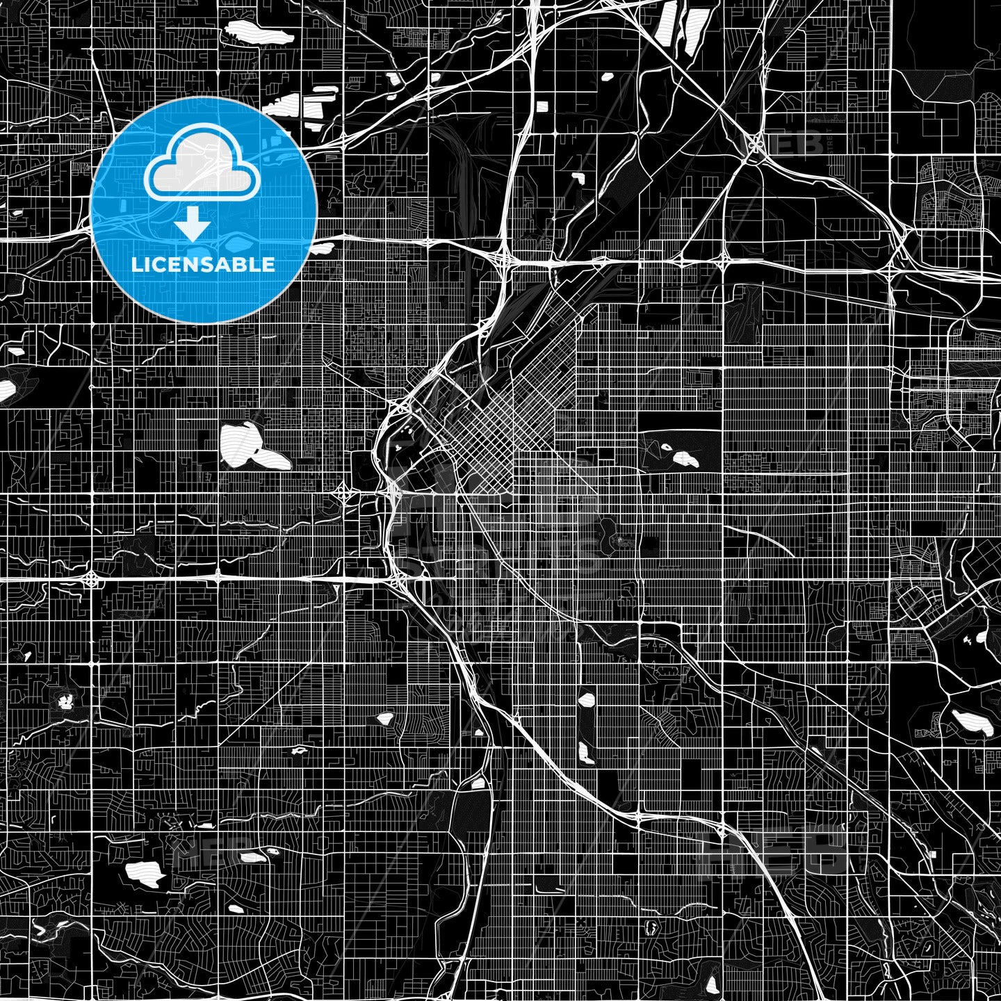 Denver, Colorado, United States, PDF map