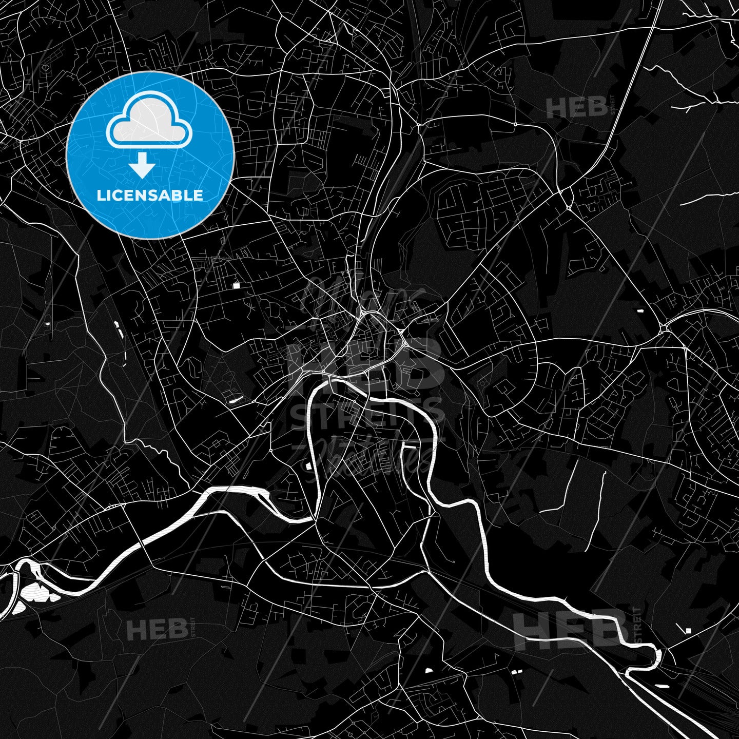 Dewsbury, England PDF map