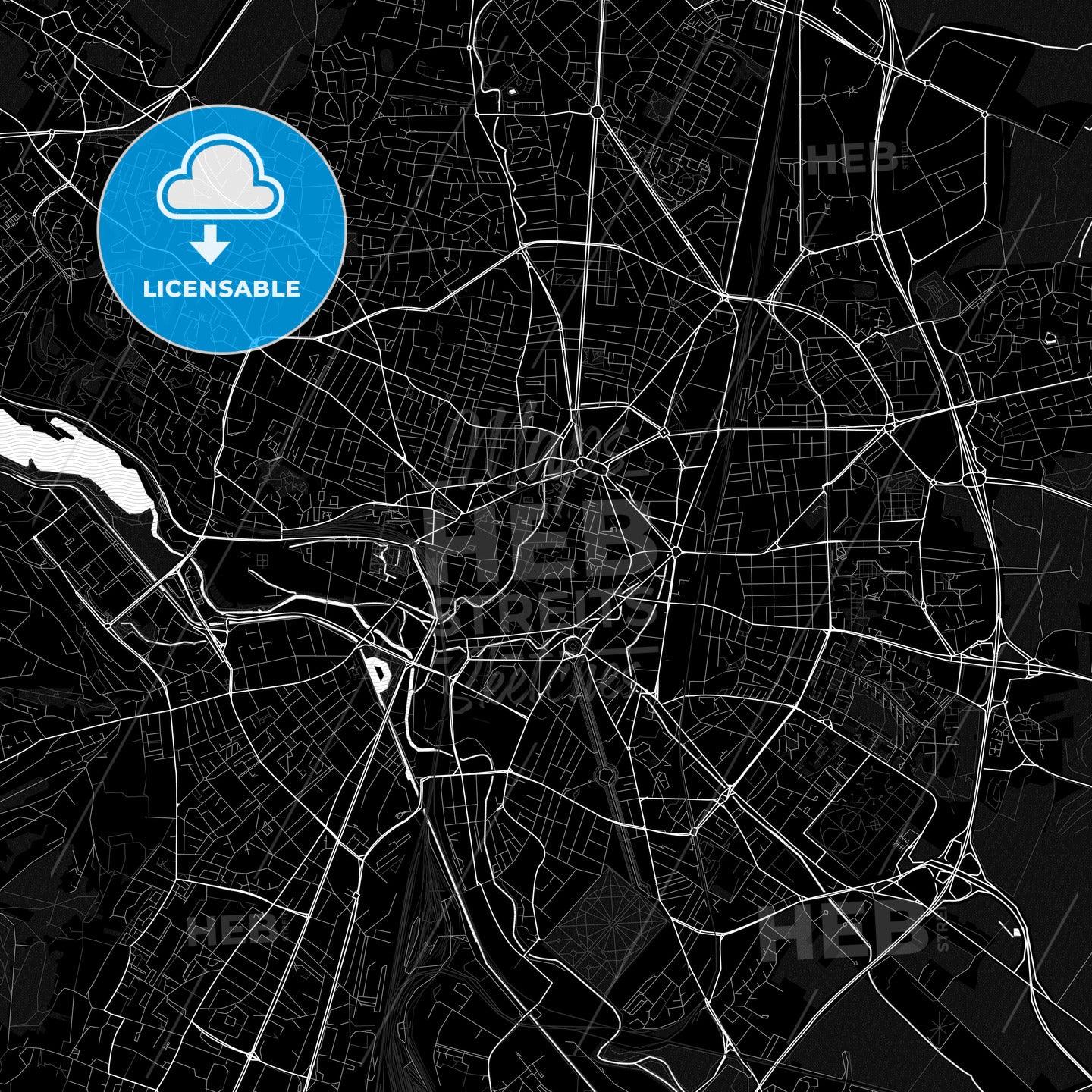 Dijon, France PDF map