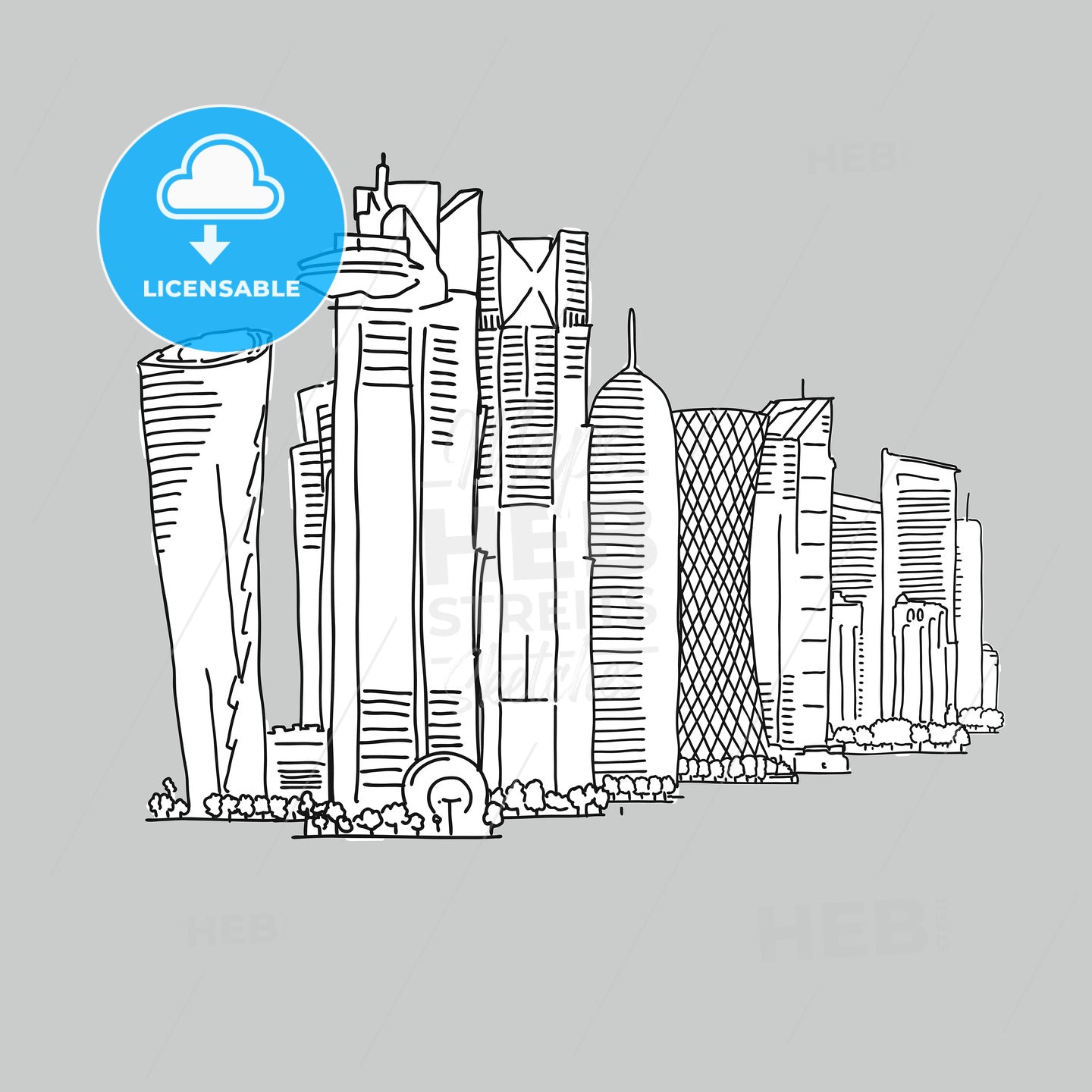 Doha Qatar famous architecture – instant download