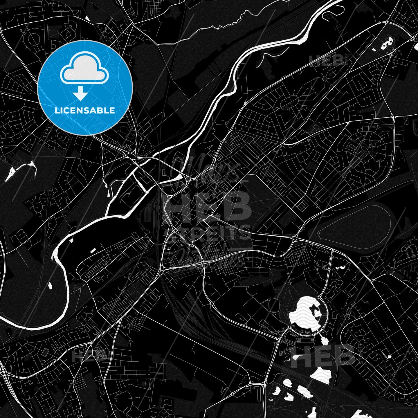 Doncaster, England PDF map