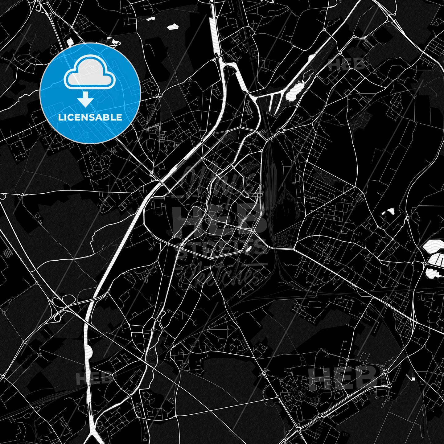 Douai, France PDF map