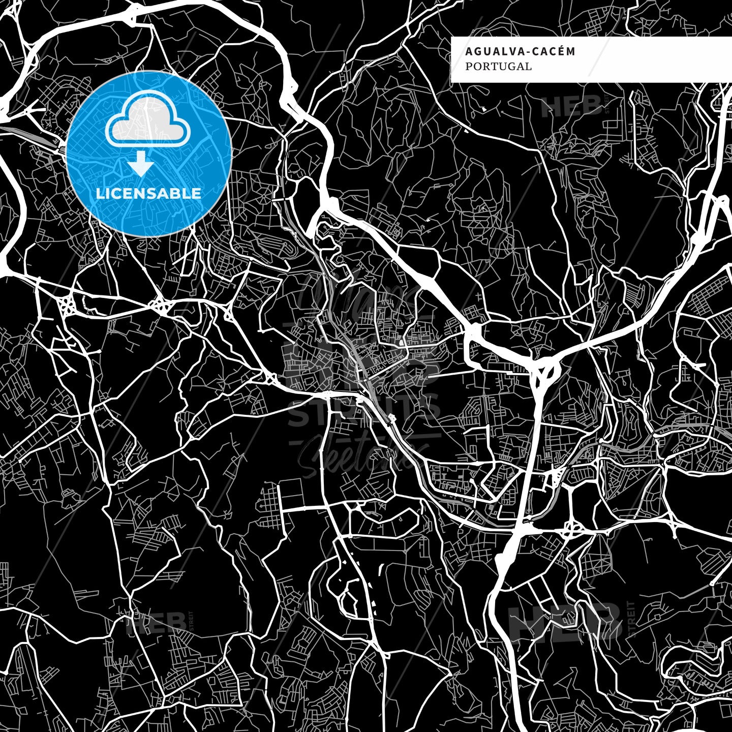 of Agualva-Cacém, Portugal map