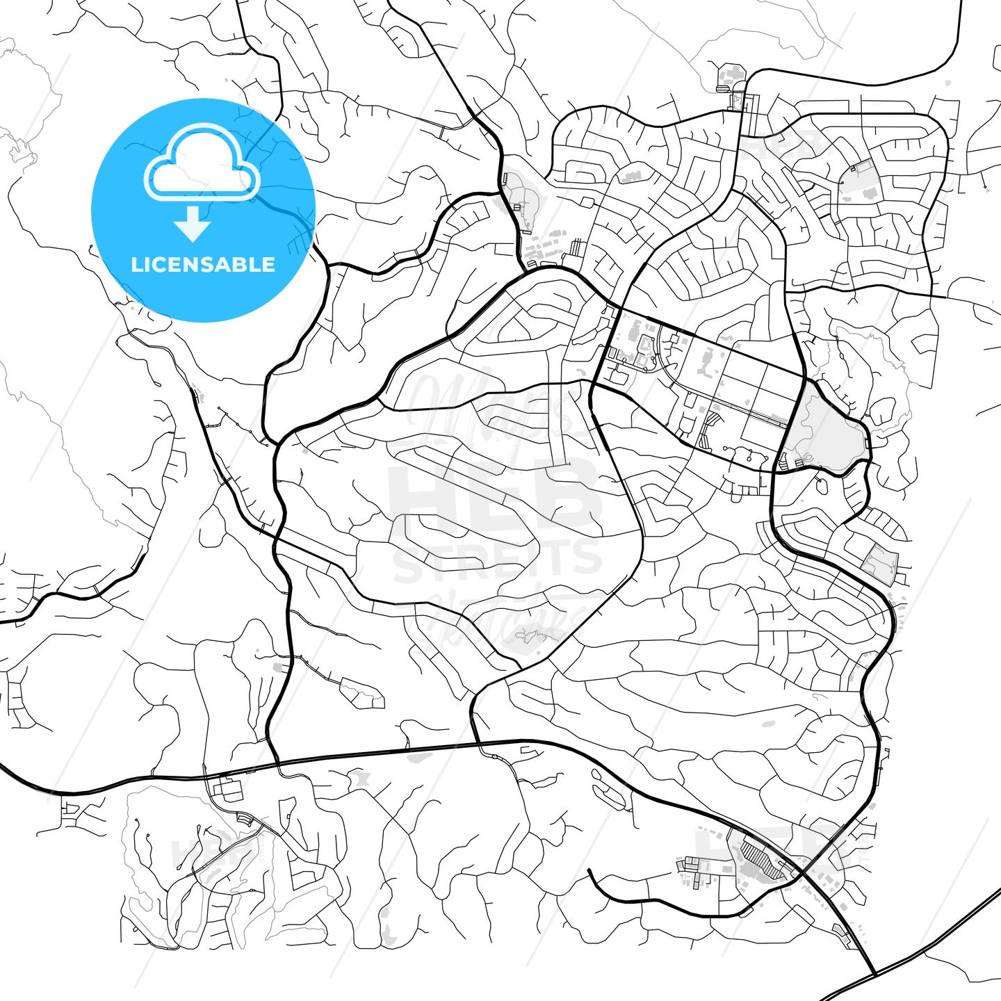 Downtown map of Fountain Hills, AZ, USA
