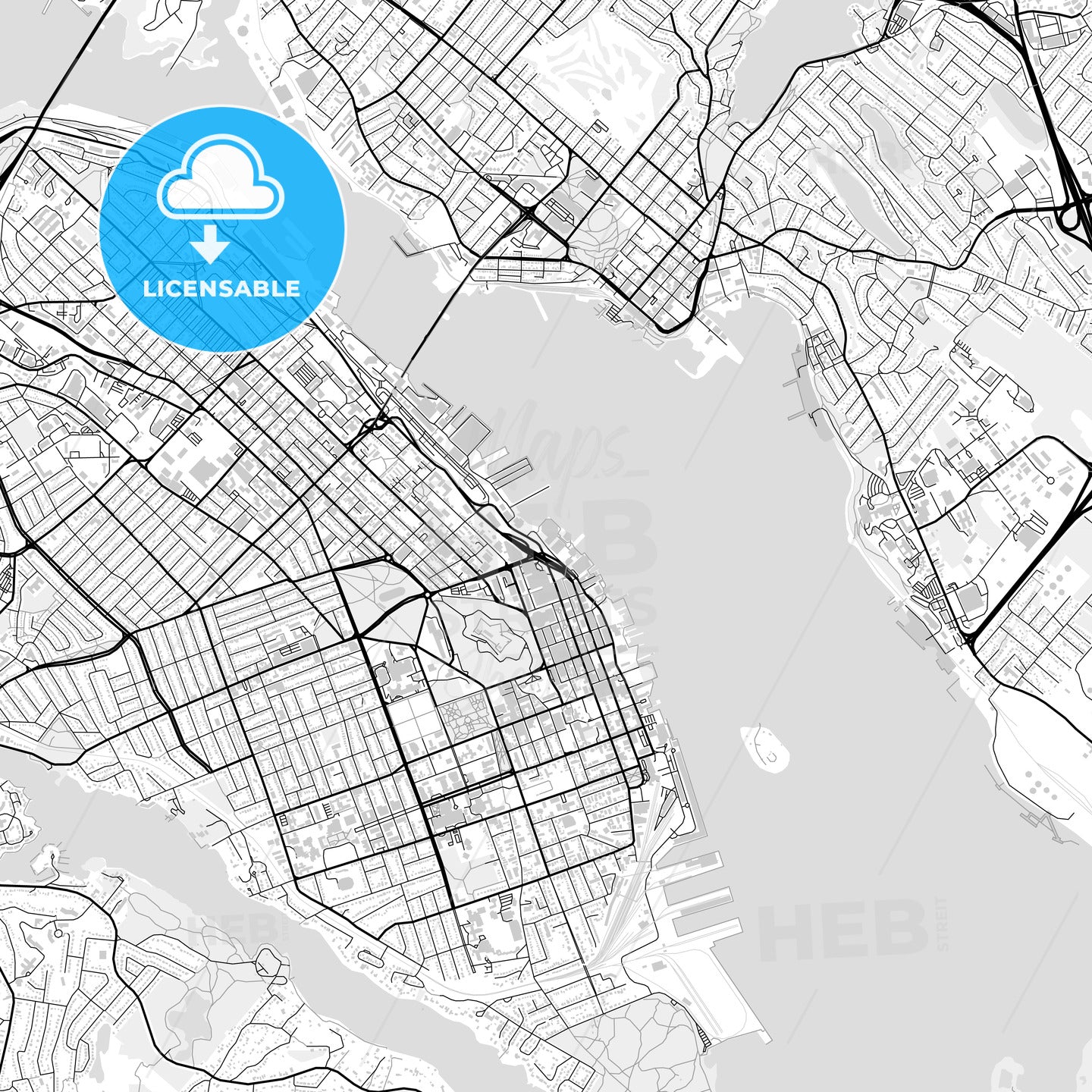Downtown map of Halifax, Canada