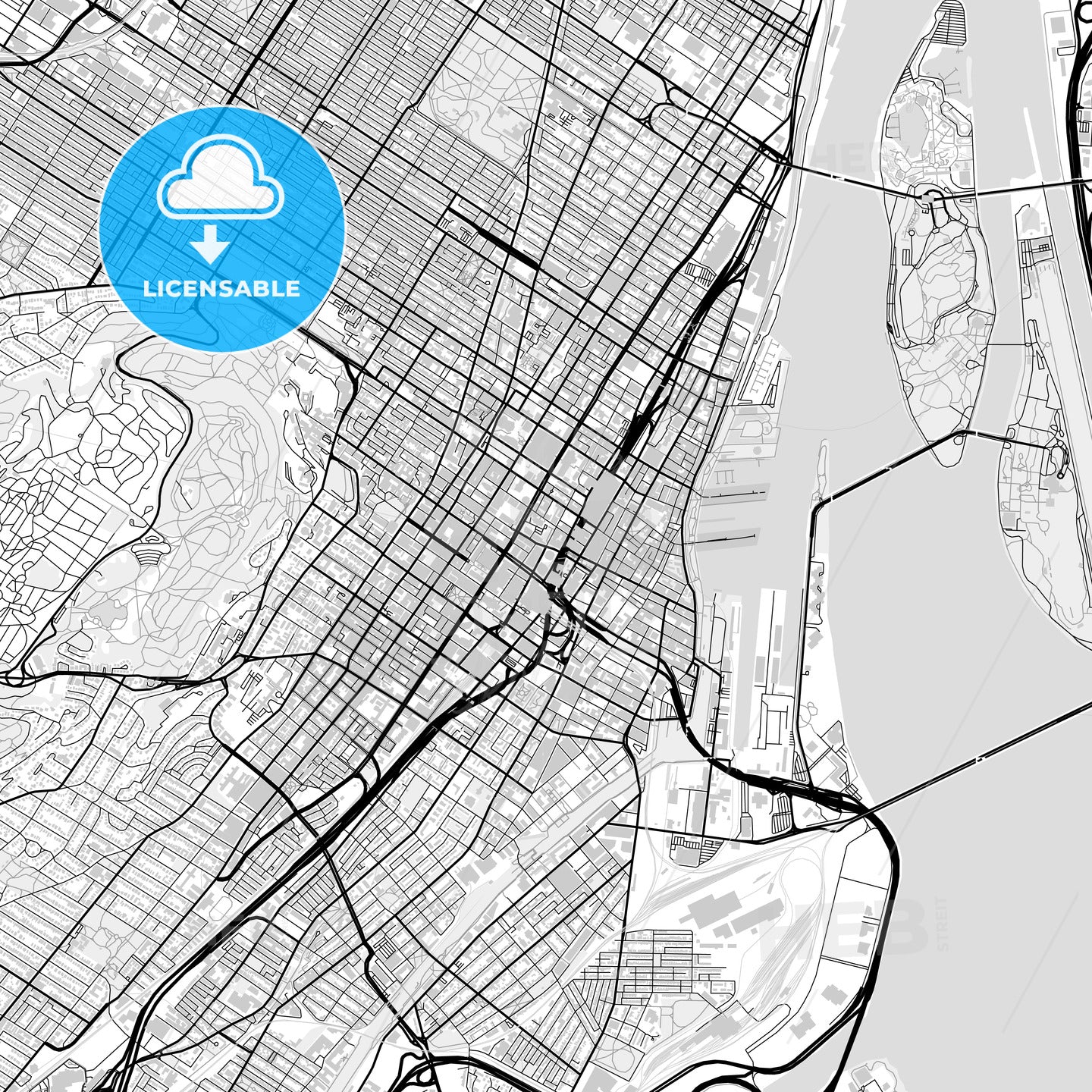Downtown map of Montreal, Canada