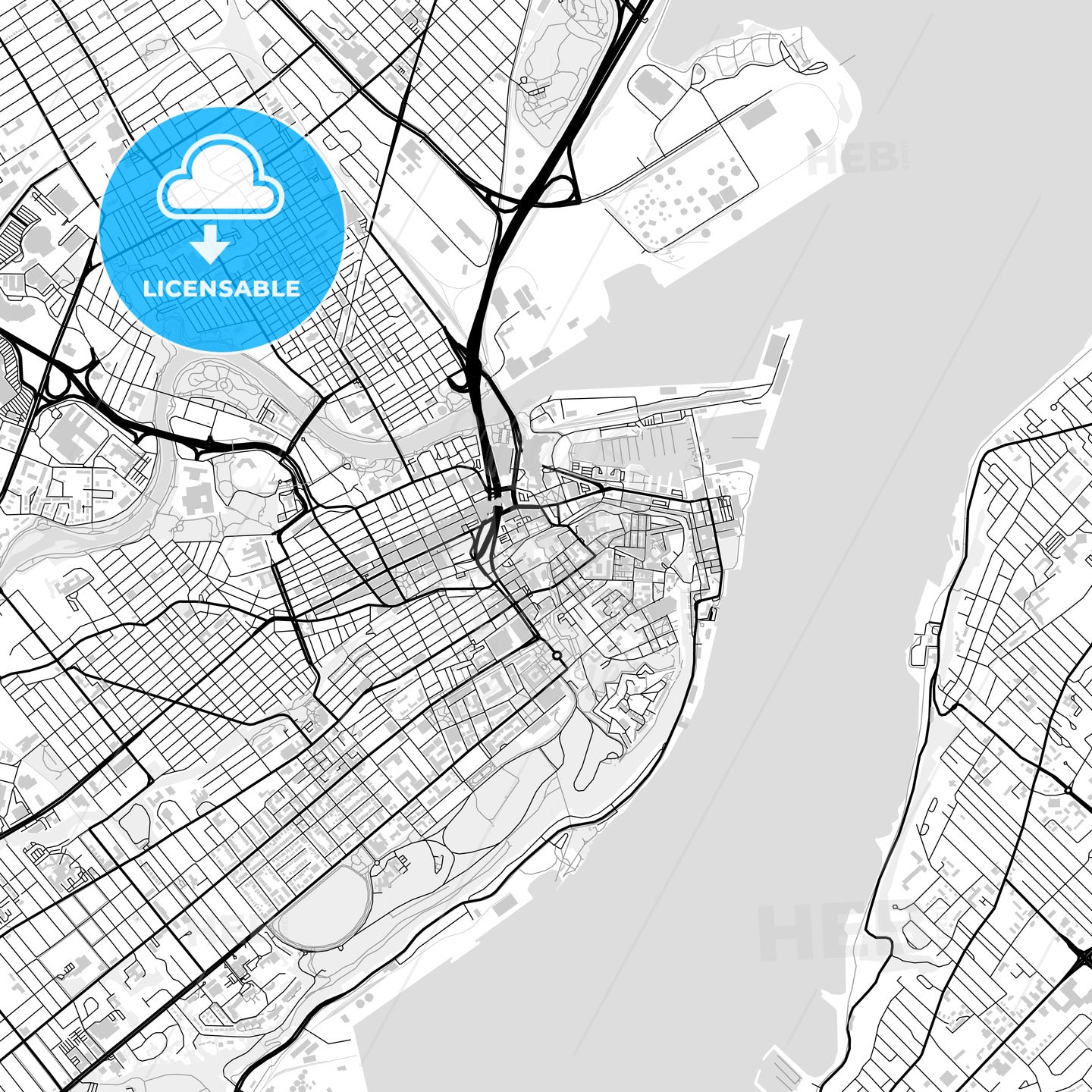 Downtown map of Quebec City, Canada
