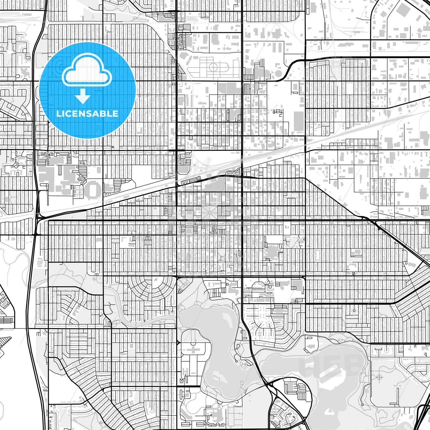 Downtown map of Regina, Canada