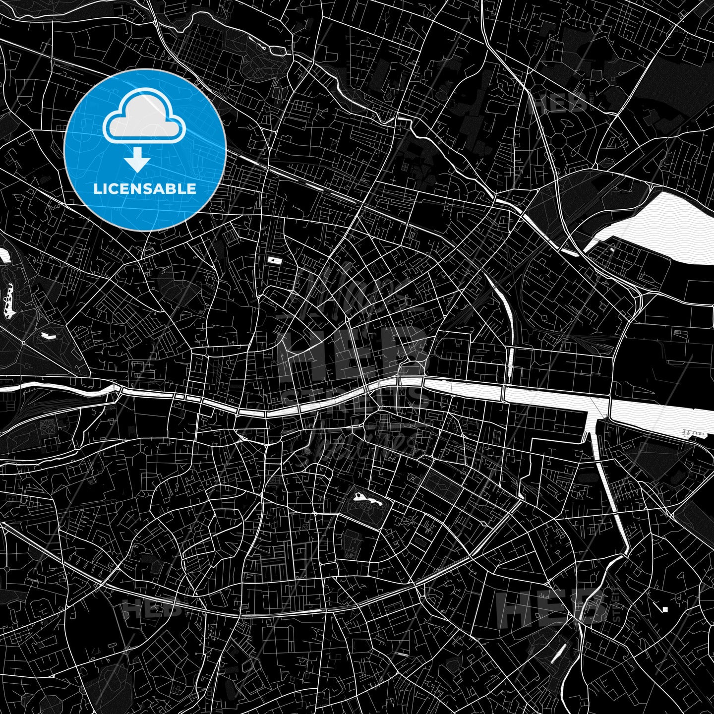 Dublin, Ireland PDF map