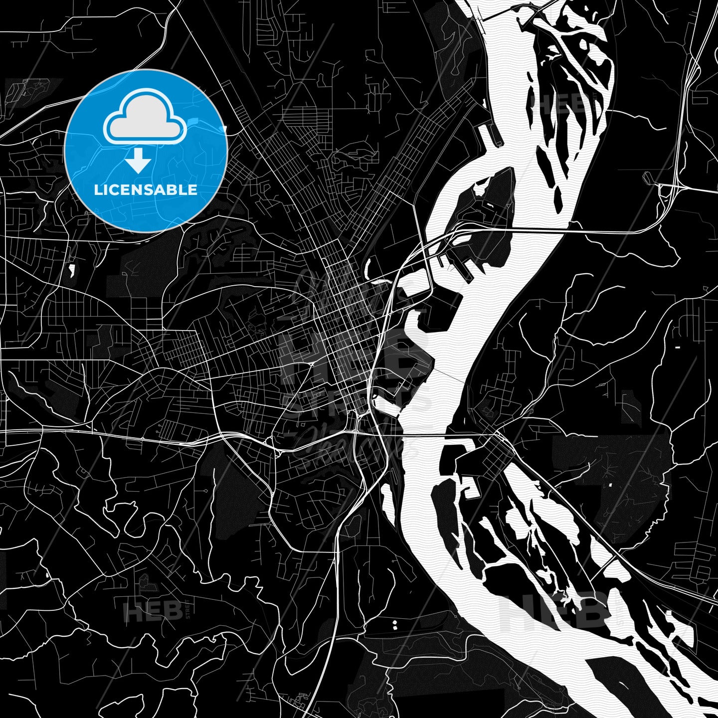 Dubuque, Iowa, United States, PDF map