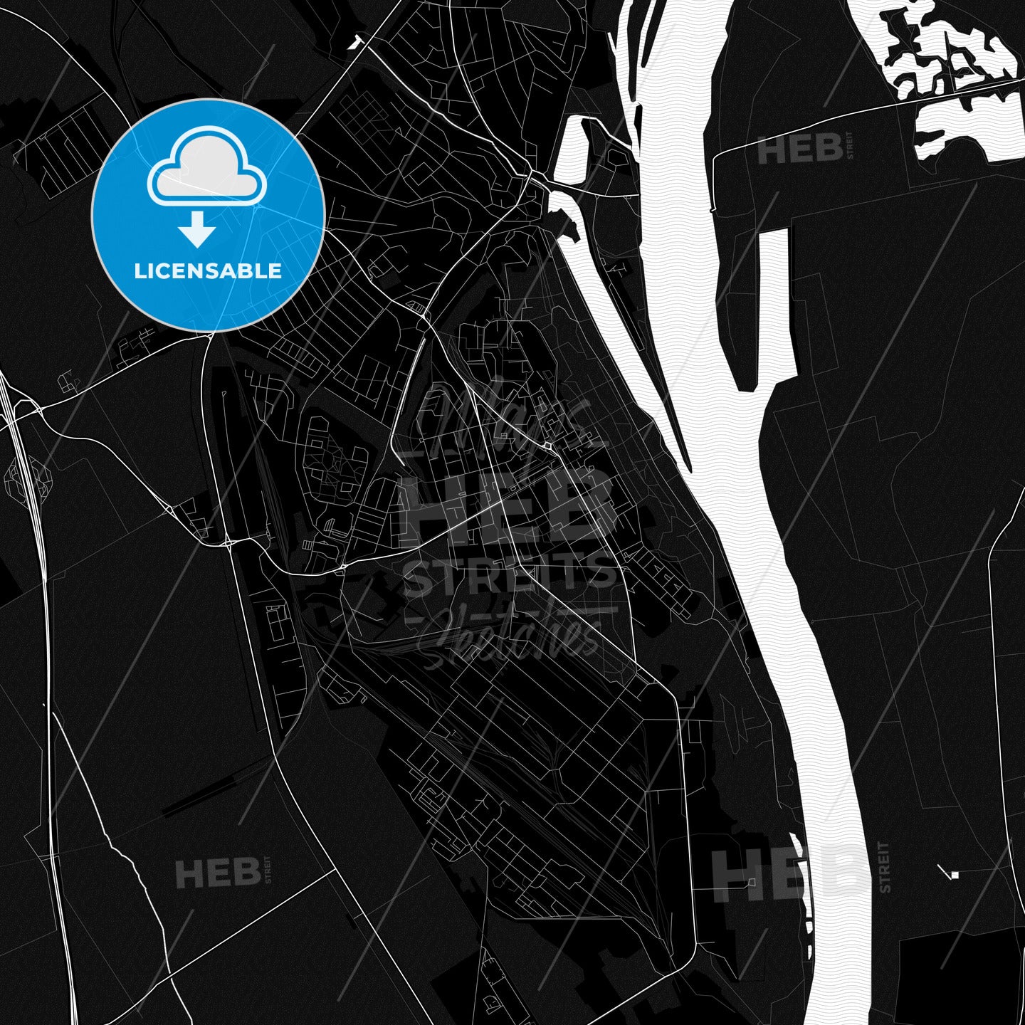 Dunaújváros, Hungary PDF map