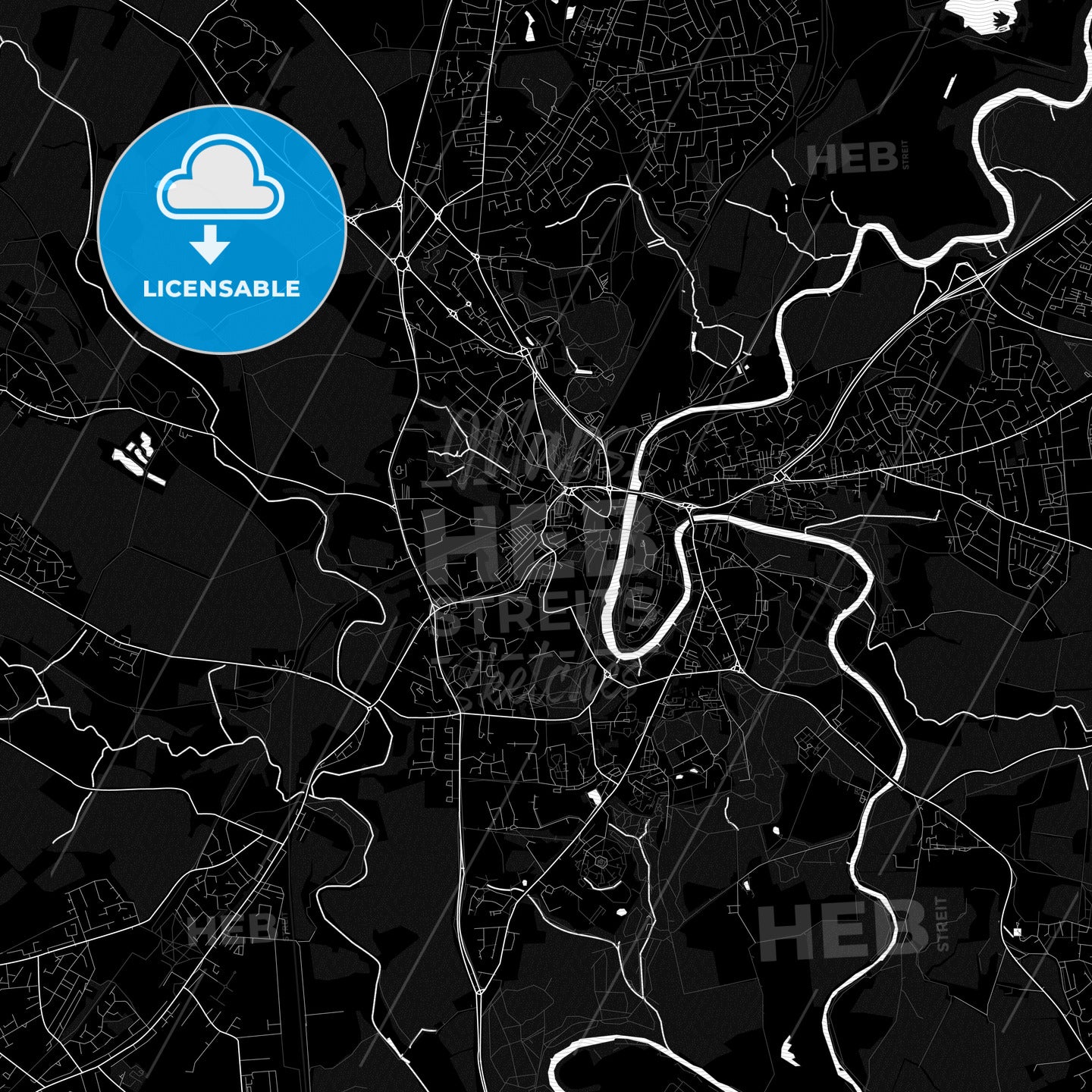 Durham, England PDF map