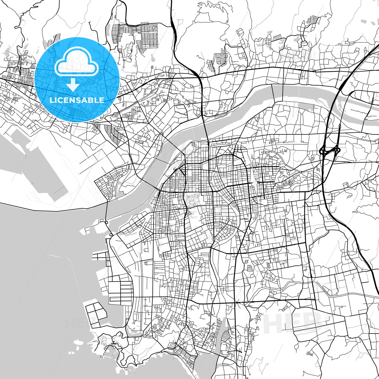 和歌山市 Wakayama, City Map, Light