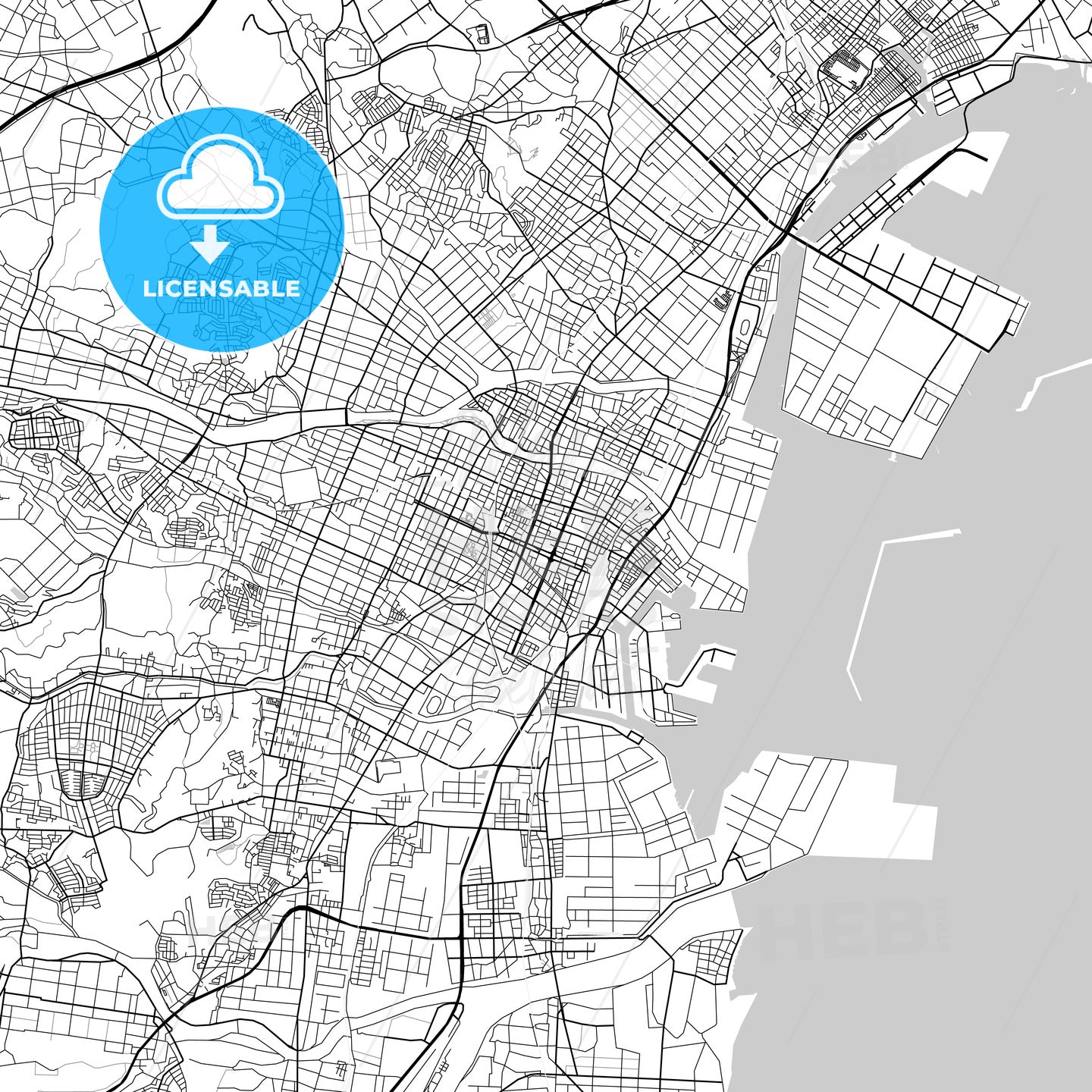 四日市市 Yokkaichi, City Map, Light