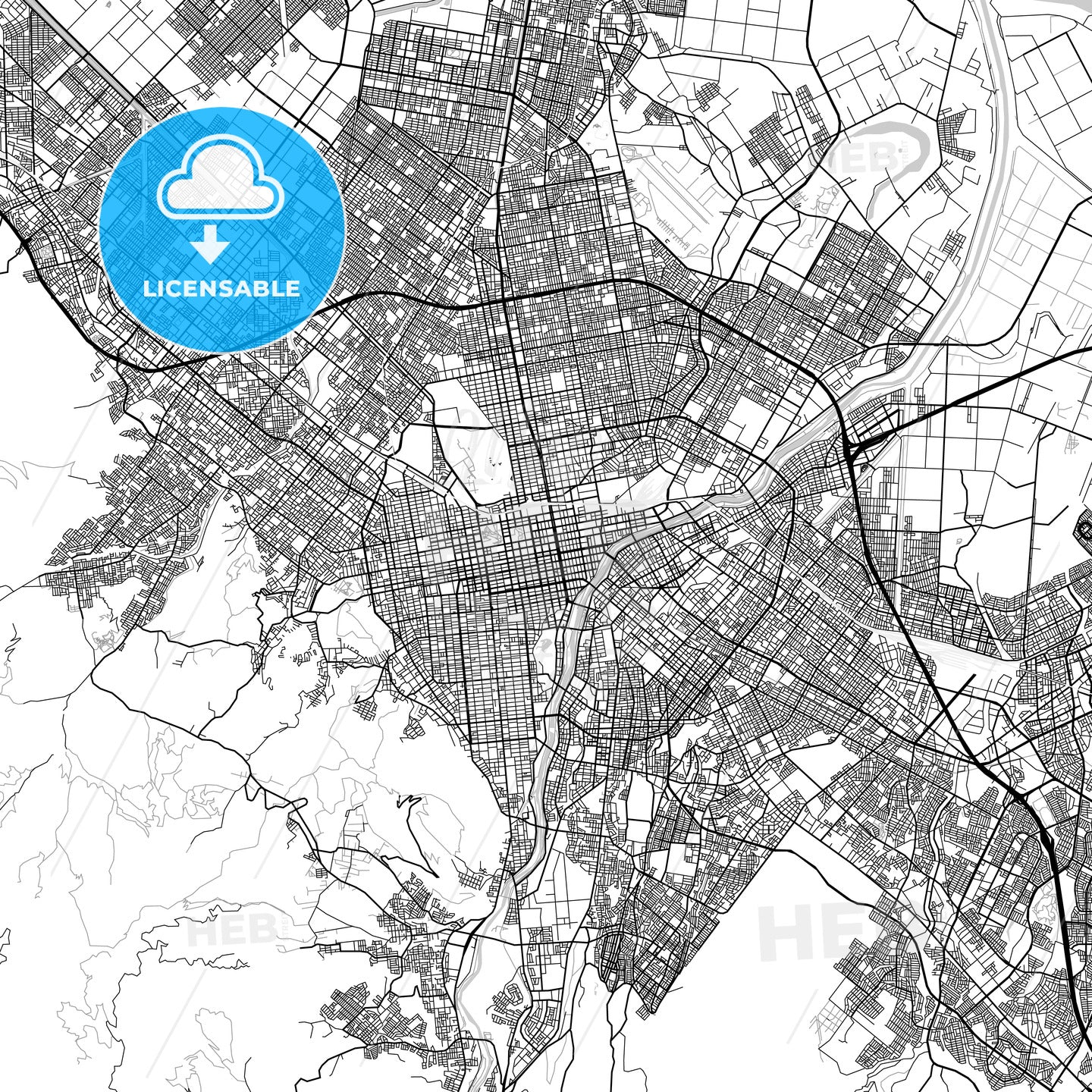 札幌市 Sapporo, City Map, Light