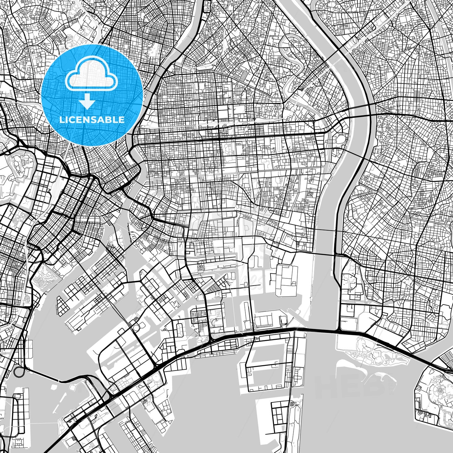 江東区 Kōtō, City Map, Light
