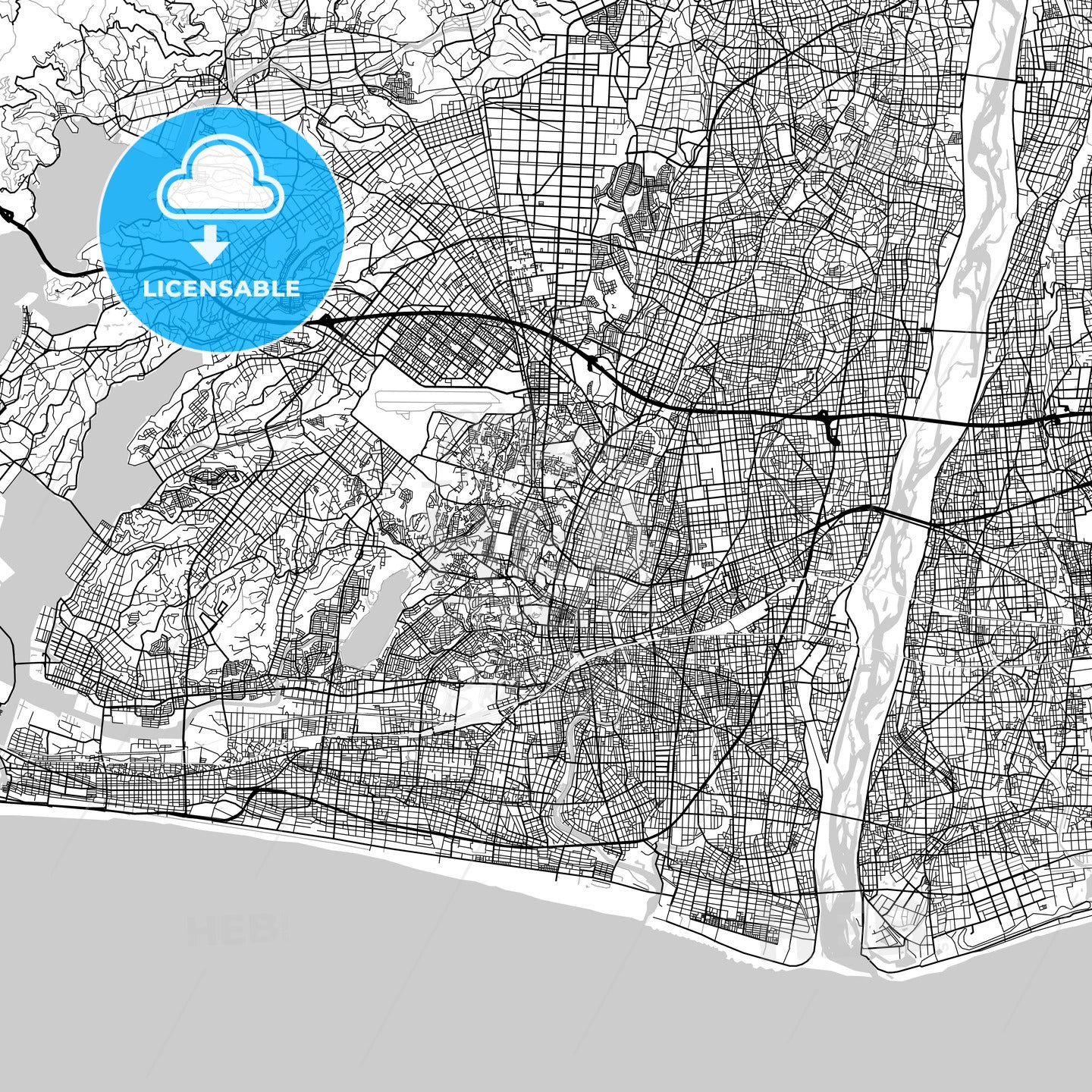 浜松市 Hamamatsu, City Map, Light