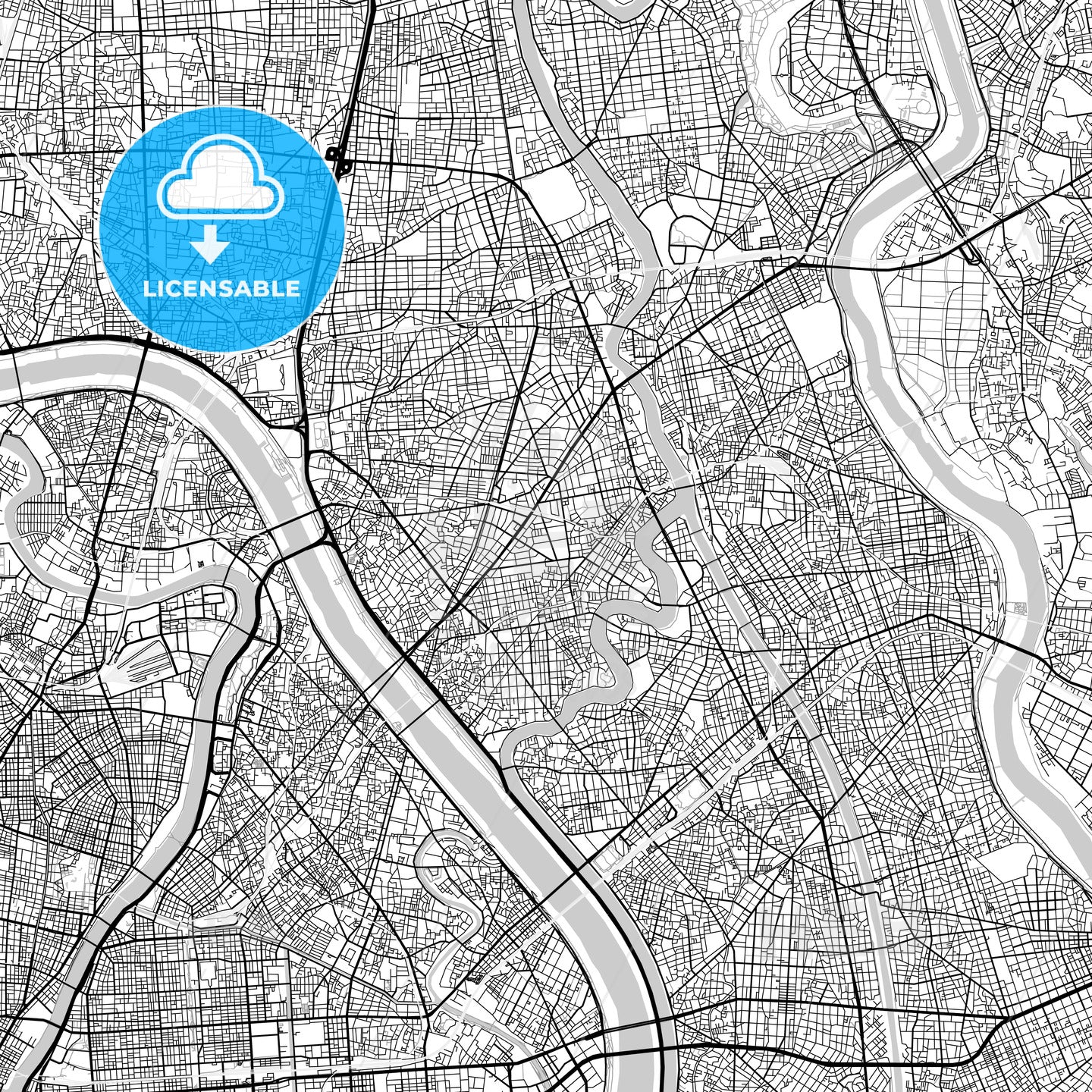 葛飾区 Katsushika, City Map, Light