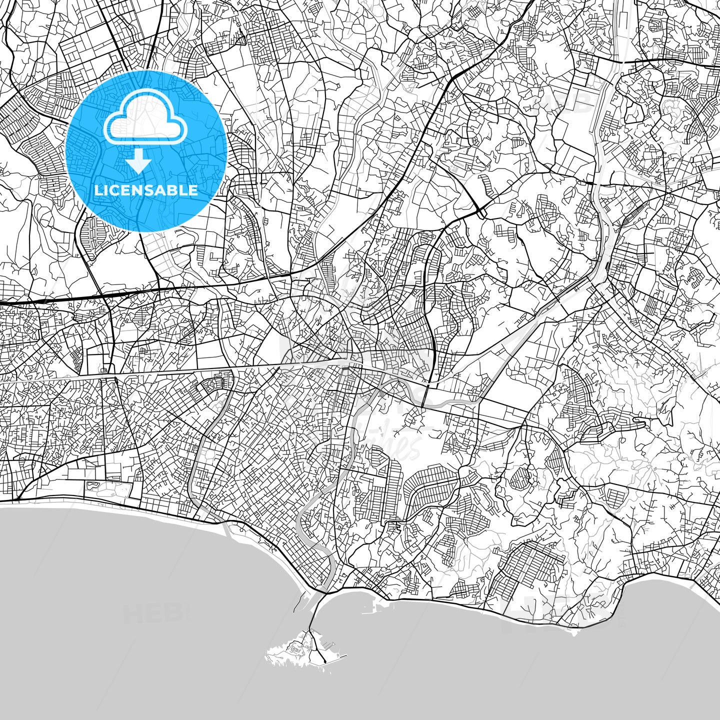 藤沢市 Fujisawa, City Map, Light