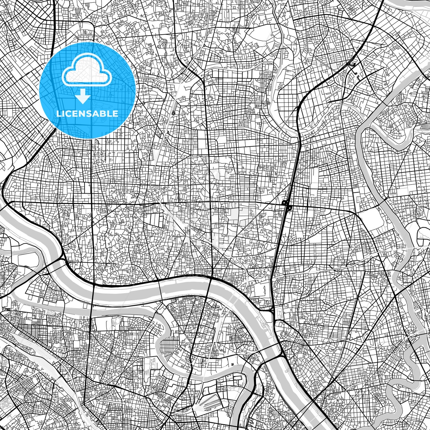 足立区 Adachi, City Map, Light