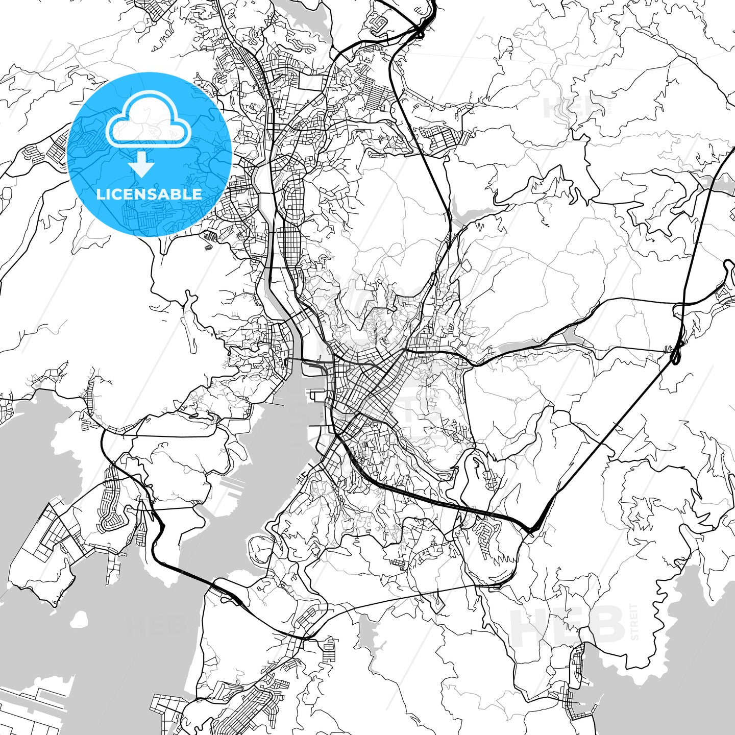 長崎市 Nagasaki, City Map, Light