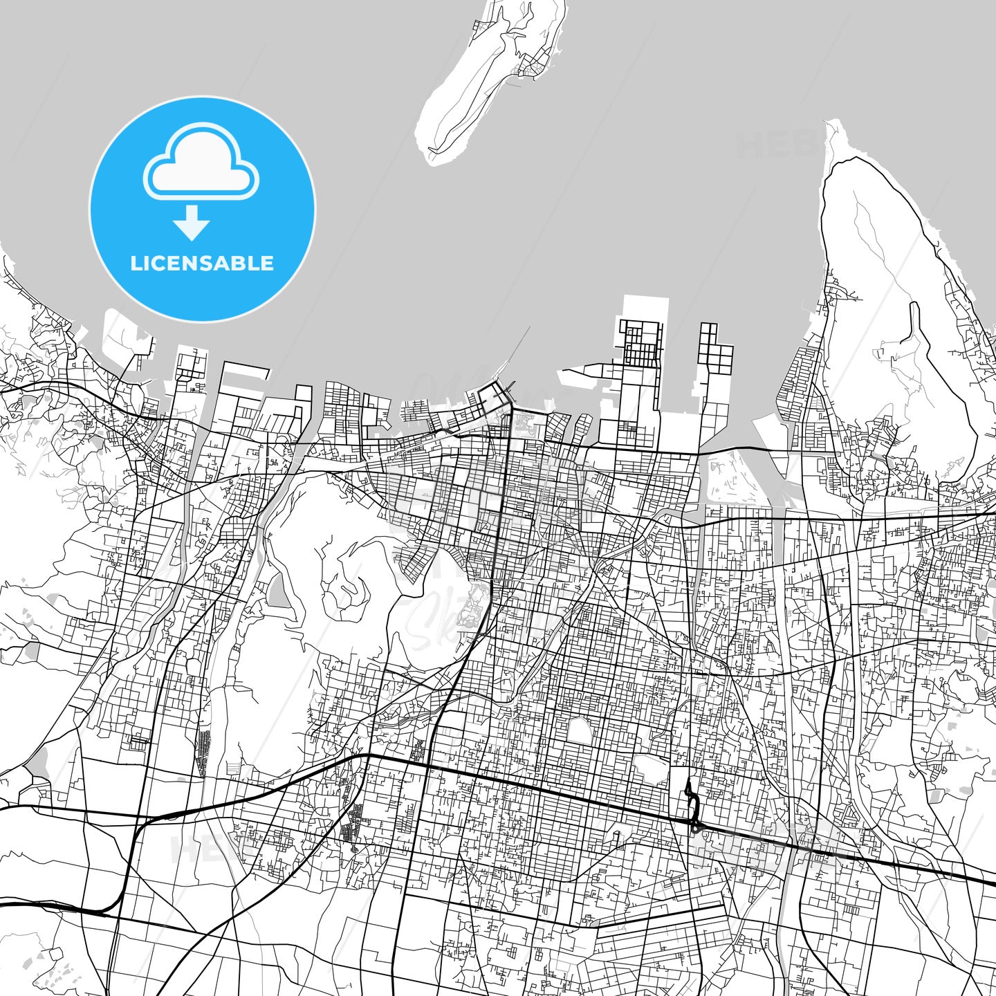 高松市 Takamatsu, City Map, Light