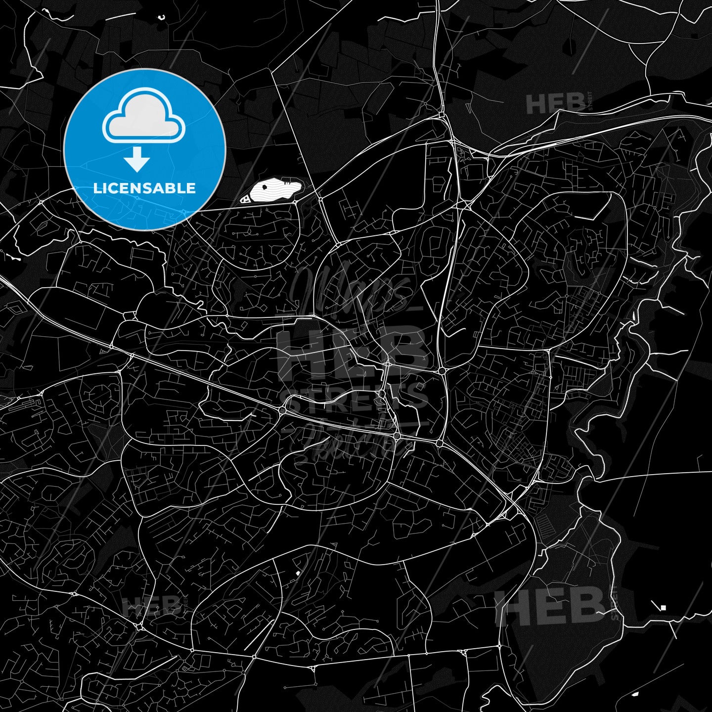 East Kilbride, Scotland PDF map