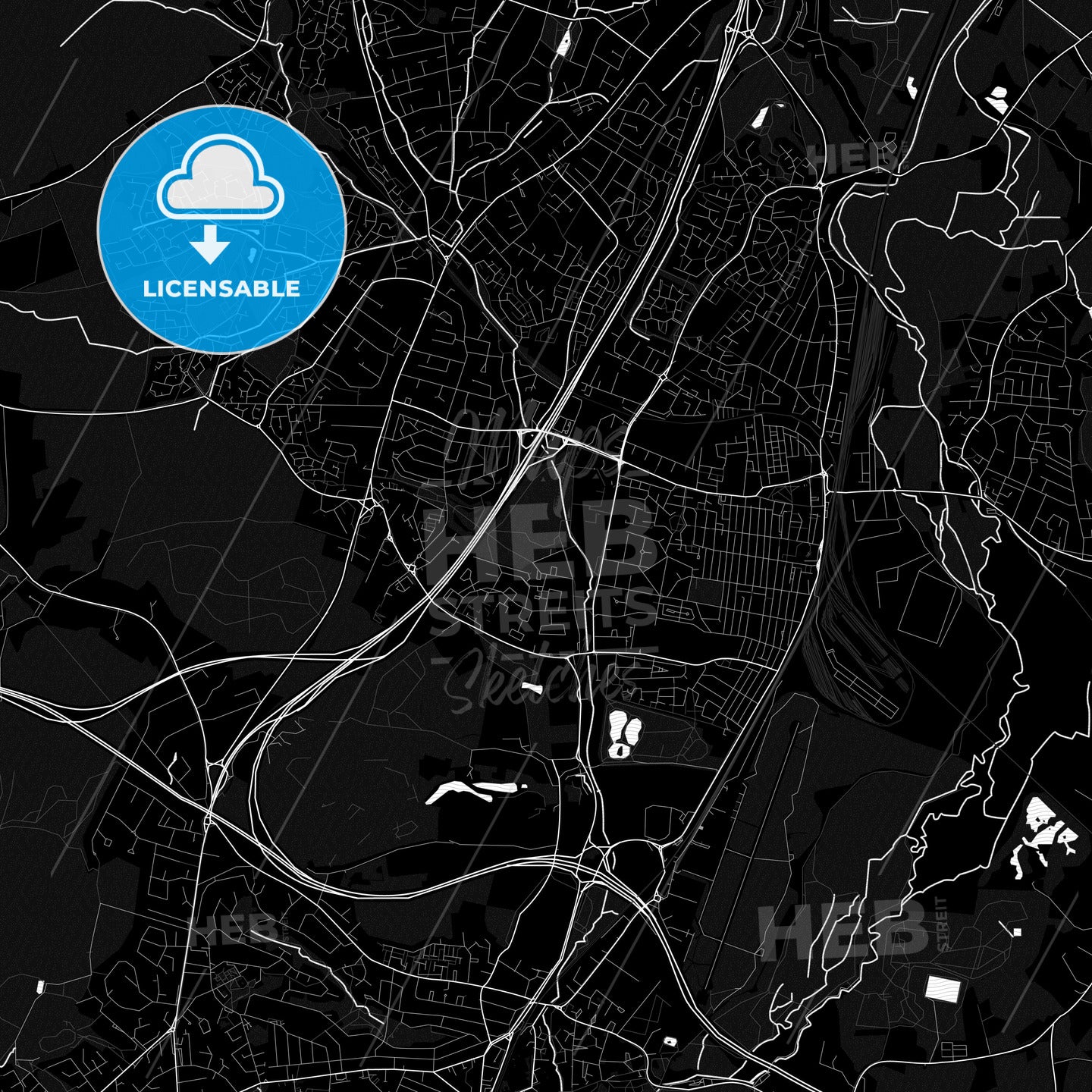 Eastleigh, England PDF map