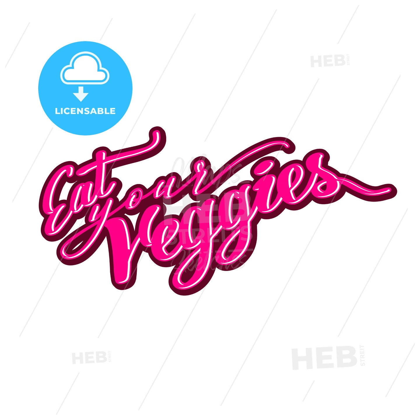 Eat your Veggies lettering – instant download