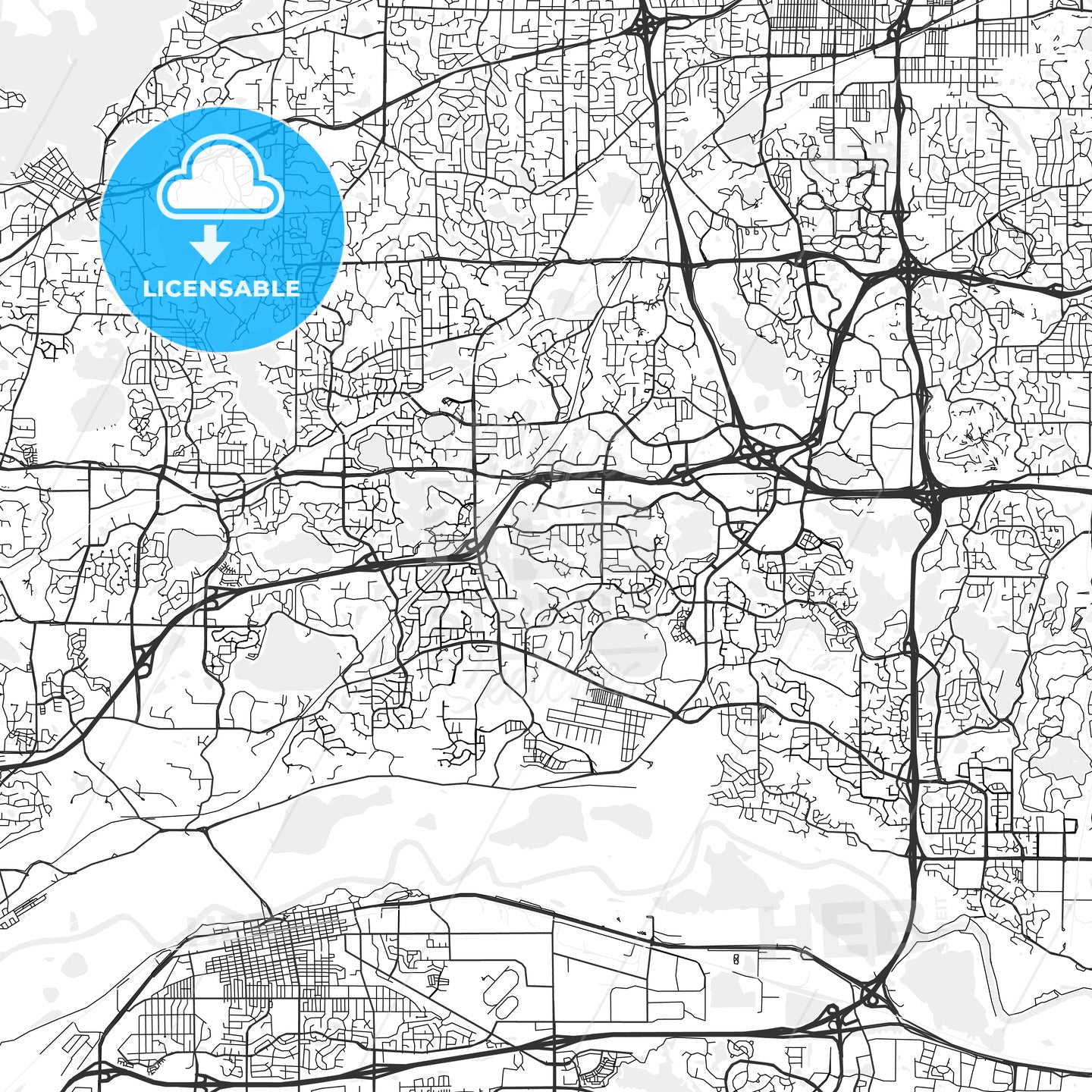 Eden Prairie, Minnesota - Area Map - Light