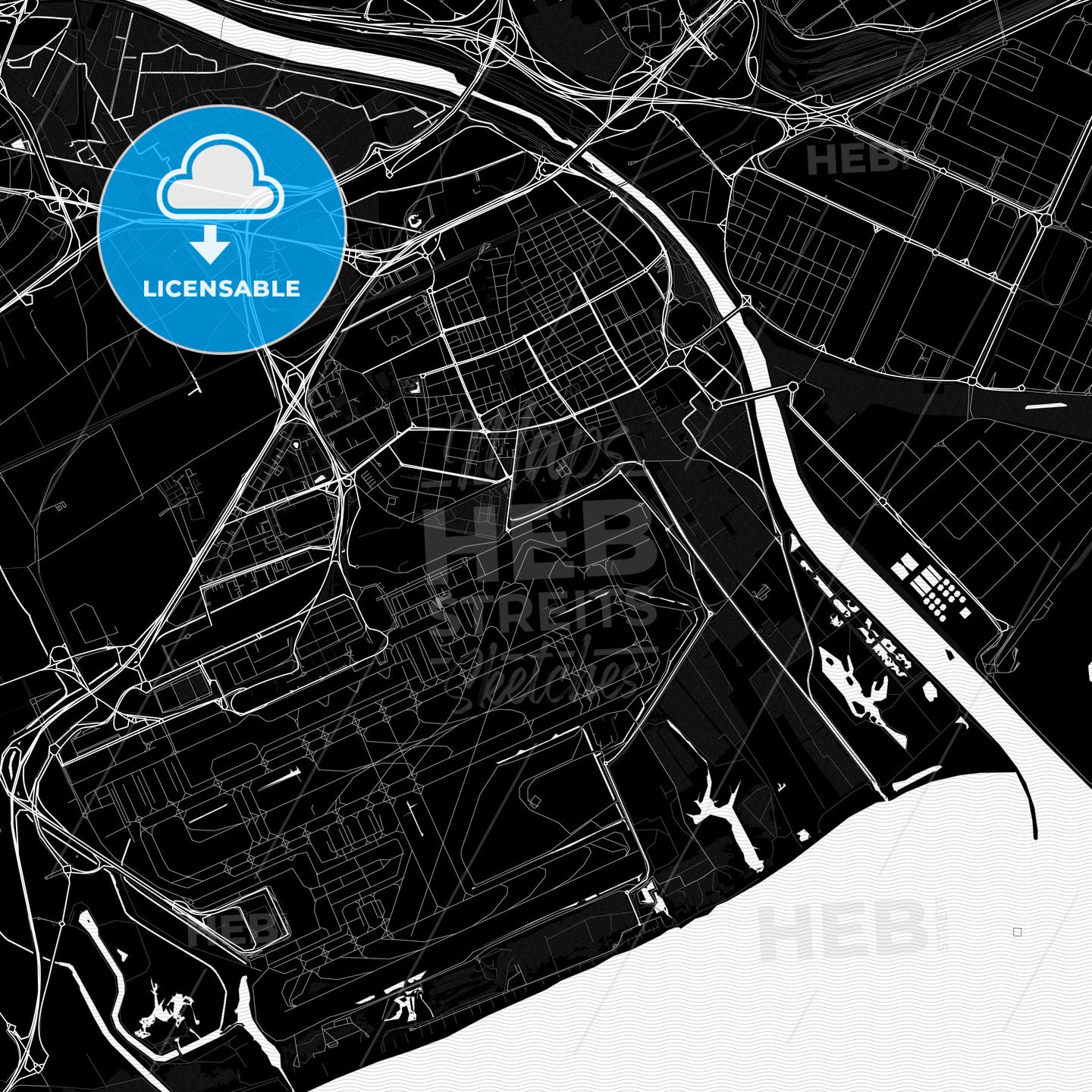 El Prat de Llobregat, Spain PDF map