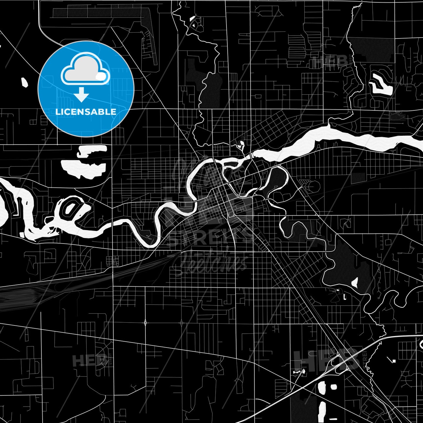 Elkhart, Indiana, United States, PDF map
