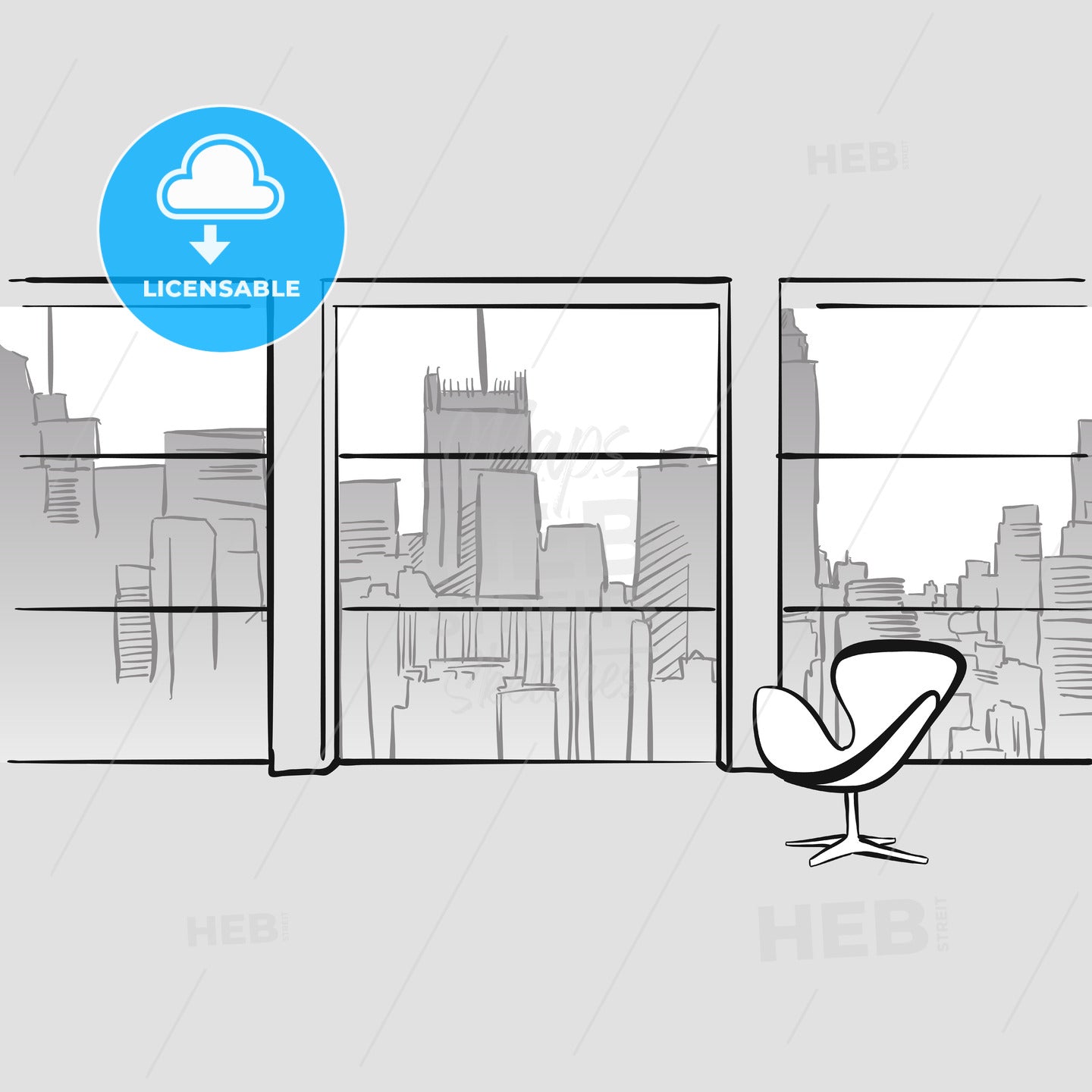 Empty office room – instant download