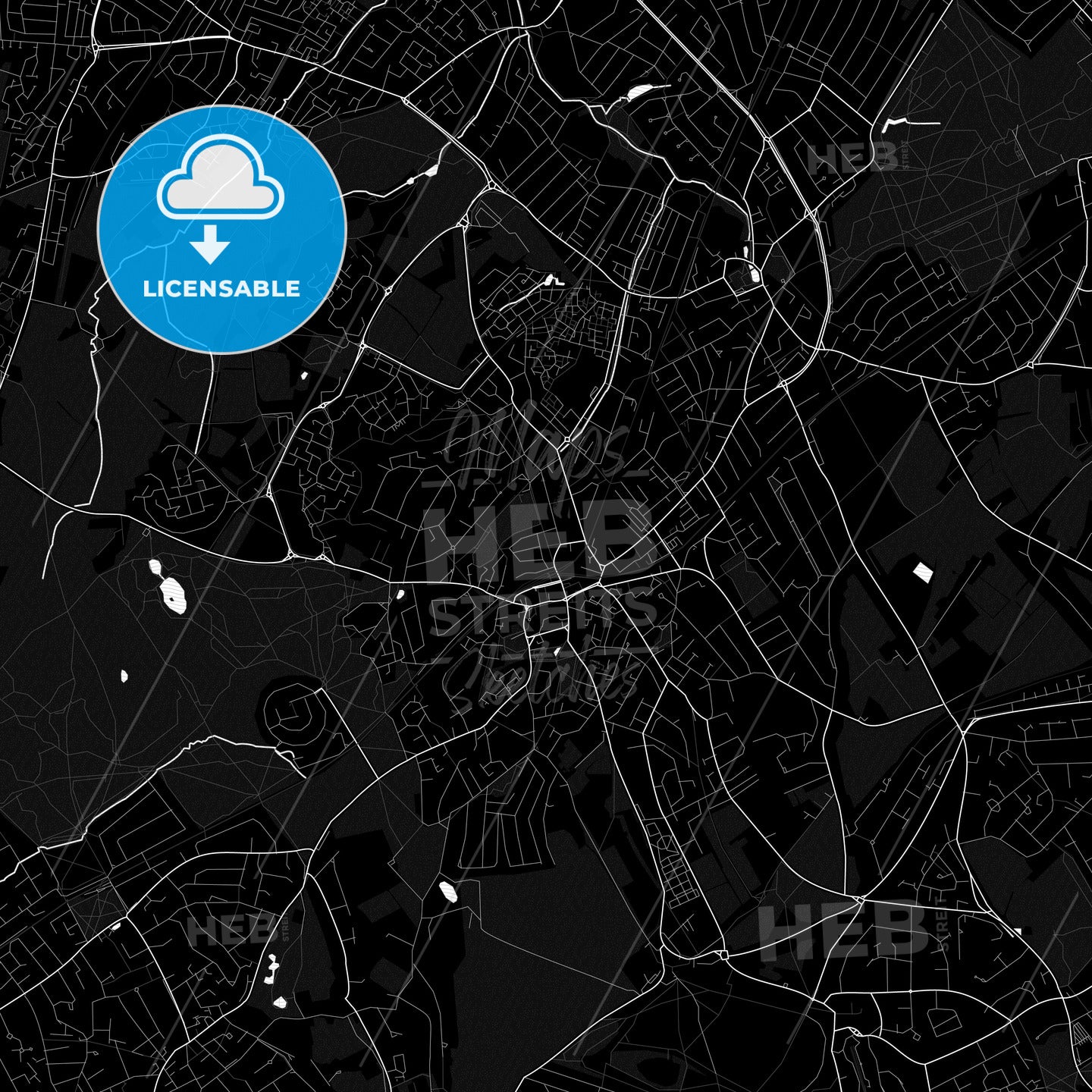 Epsom and Ewell, England PDF map