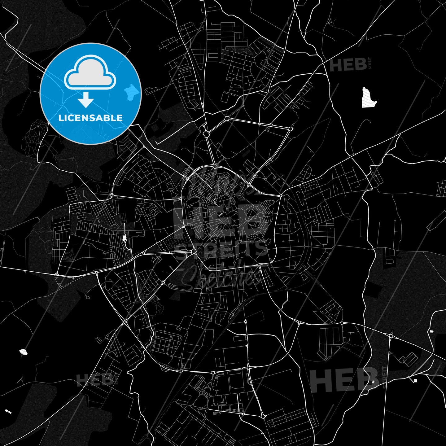 Évora, Portugal PDF map