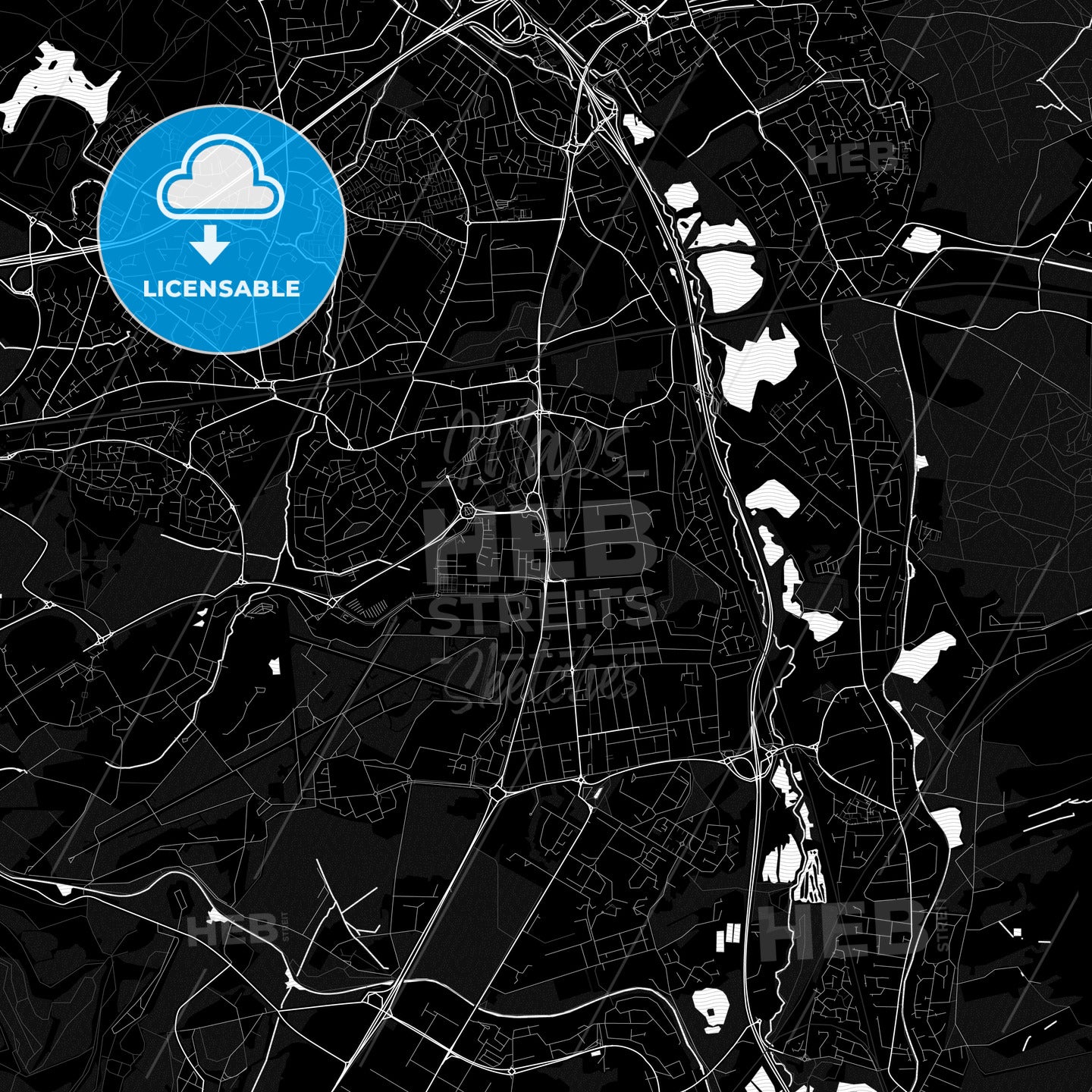 Farnborough, England PDF map