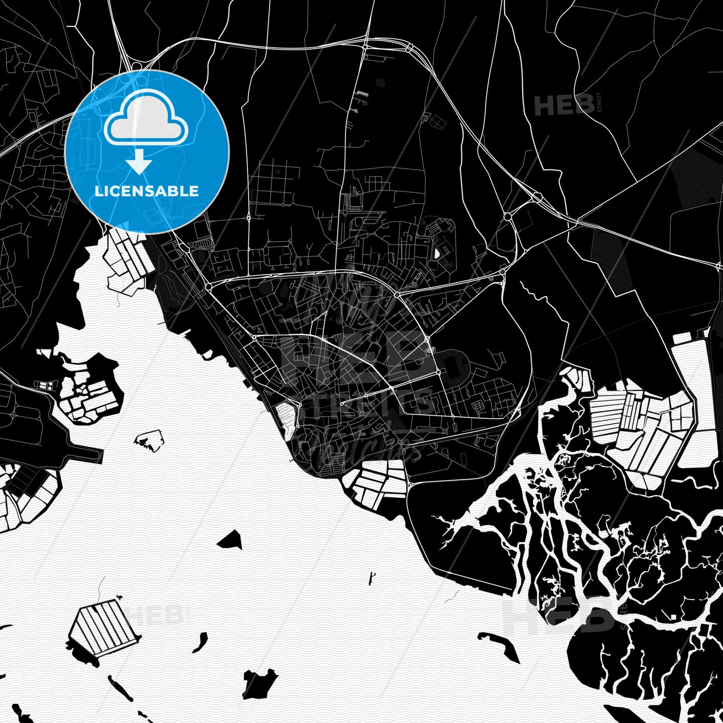 Faro, Portugal PDF map