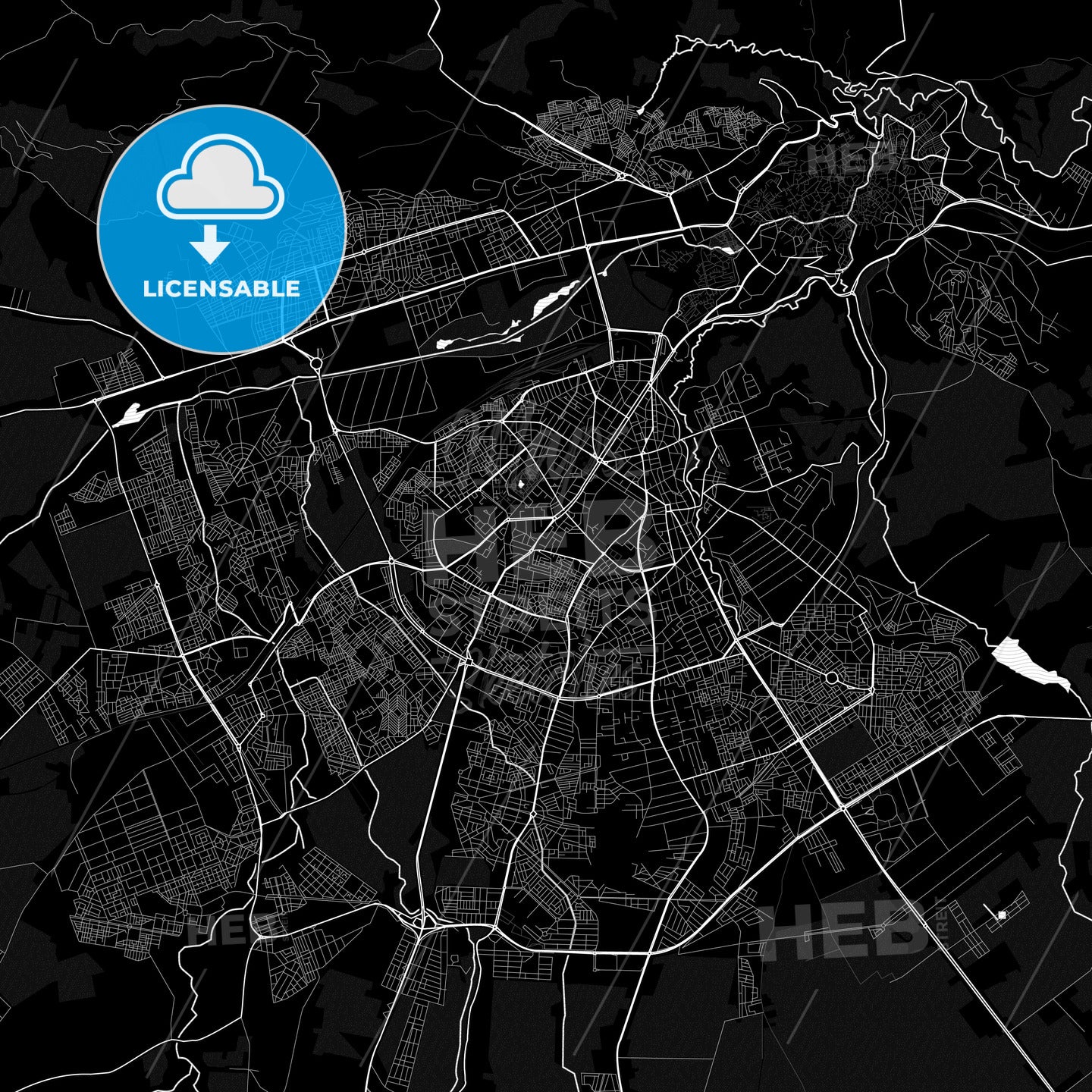 Fes, Morocco PDF map